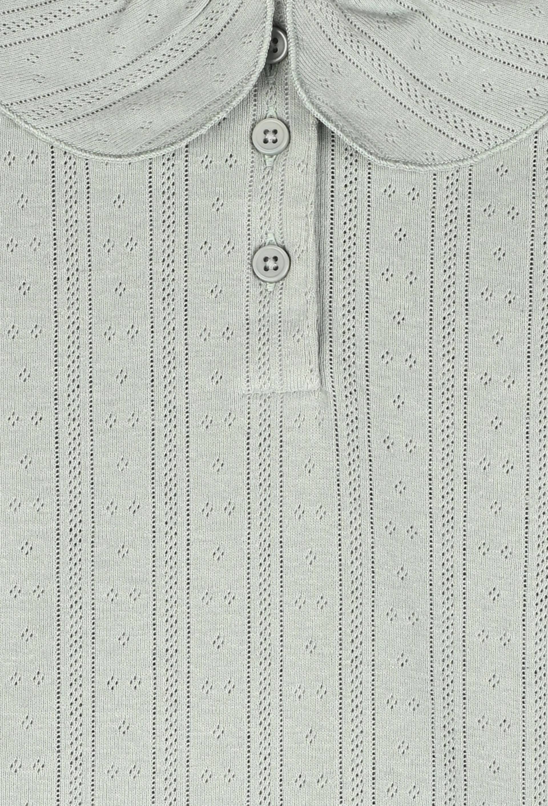 Pyjama long &agrave; col clodine en maille fantaisie, Bleu clair, large image number 2