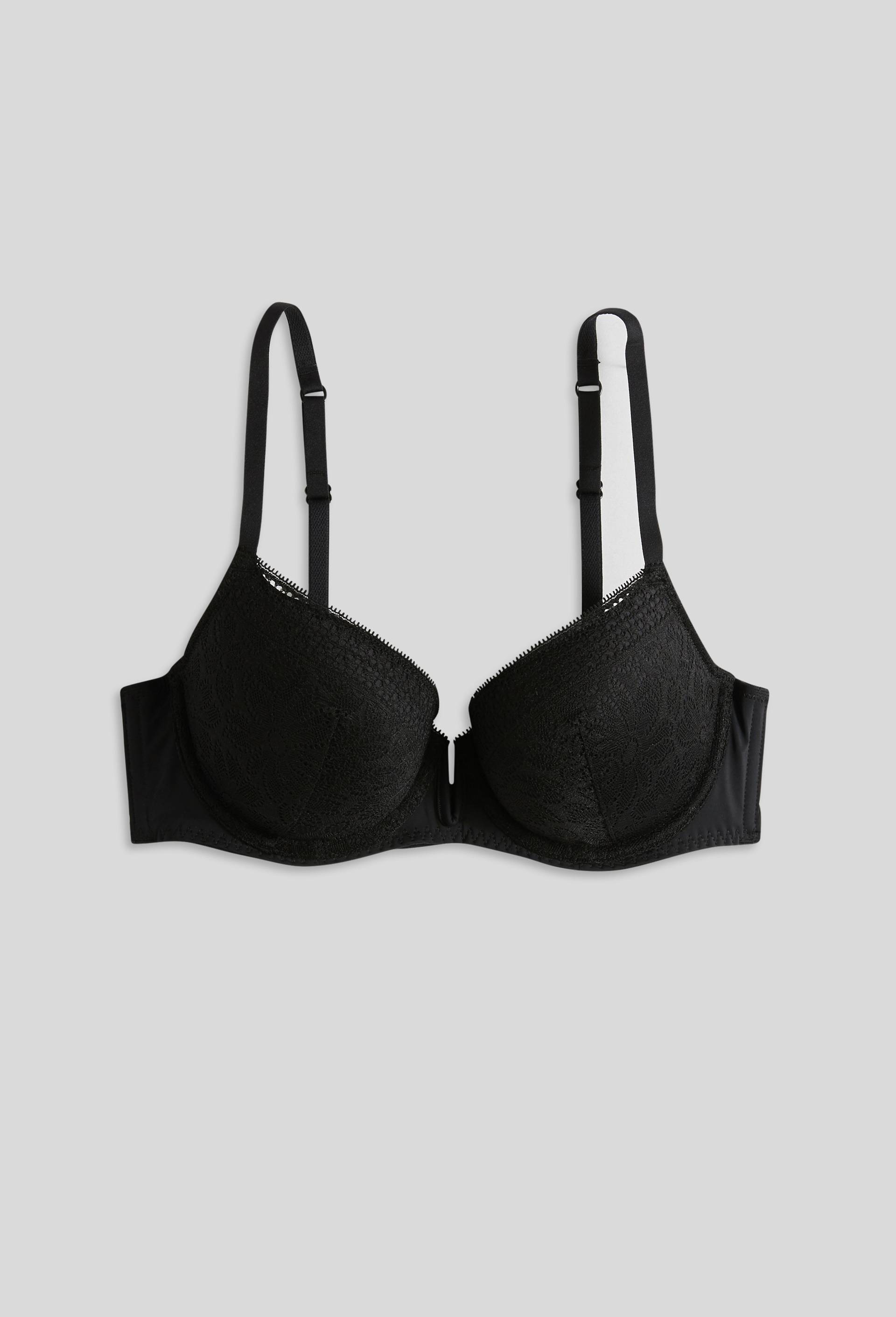 Soutien-gorge corbeille paddé HELENE en dentelle, Oeko-Tex, Noir, large image number 2