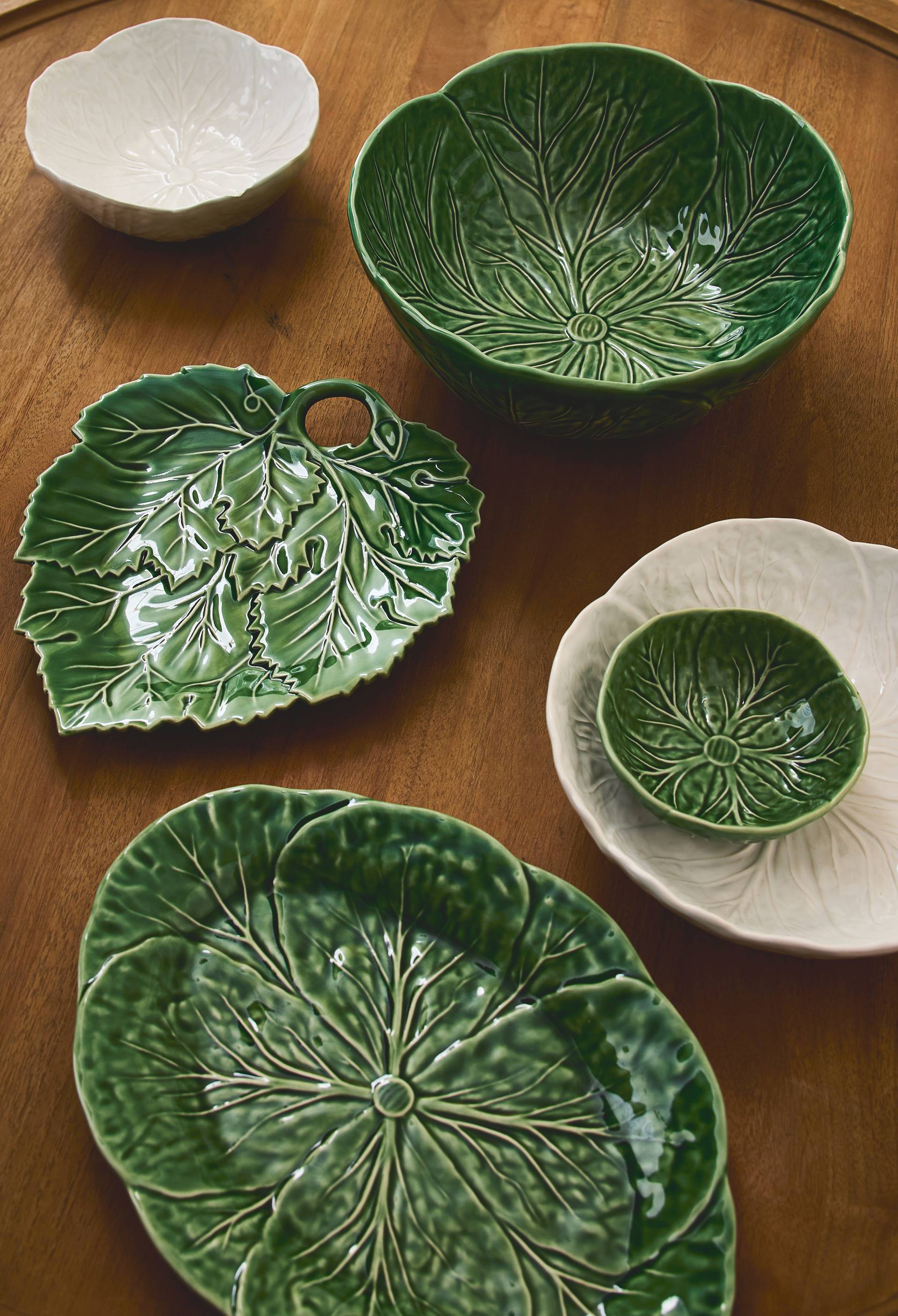 Plat ovale finition barbotine, 30 x 39cm, Vert, large image number 2