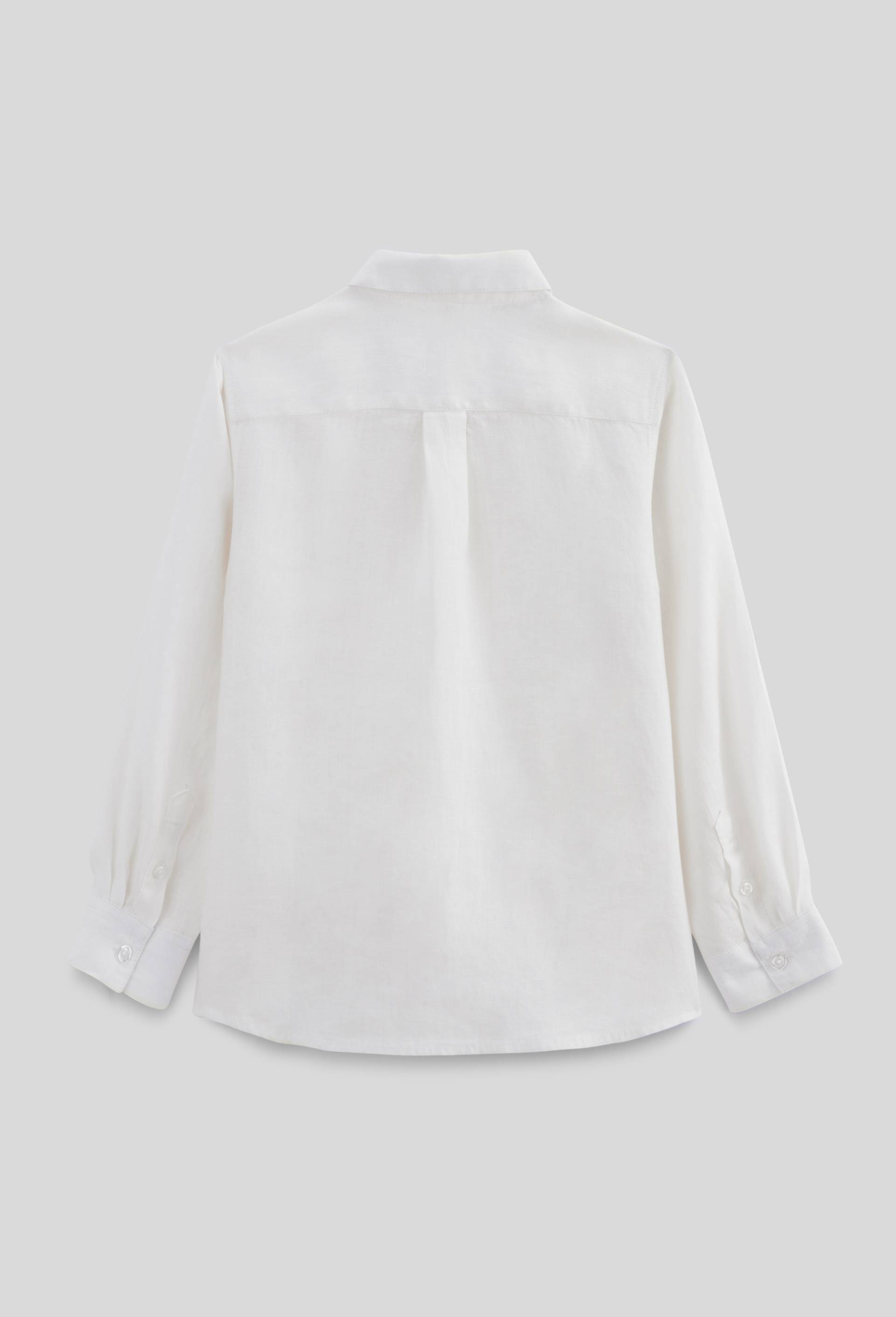 Chemise unie en 100% lin, Ecru, large image number 2.0