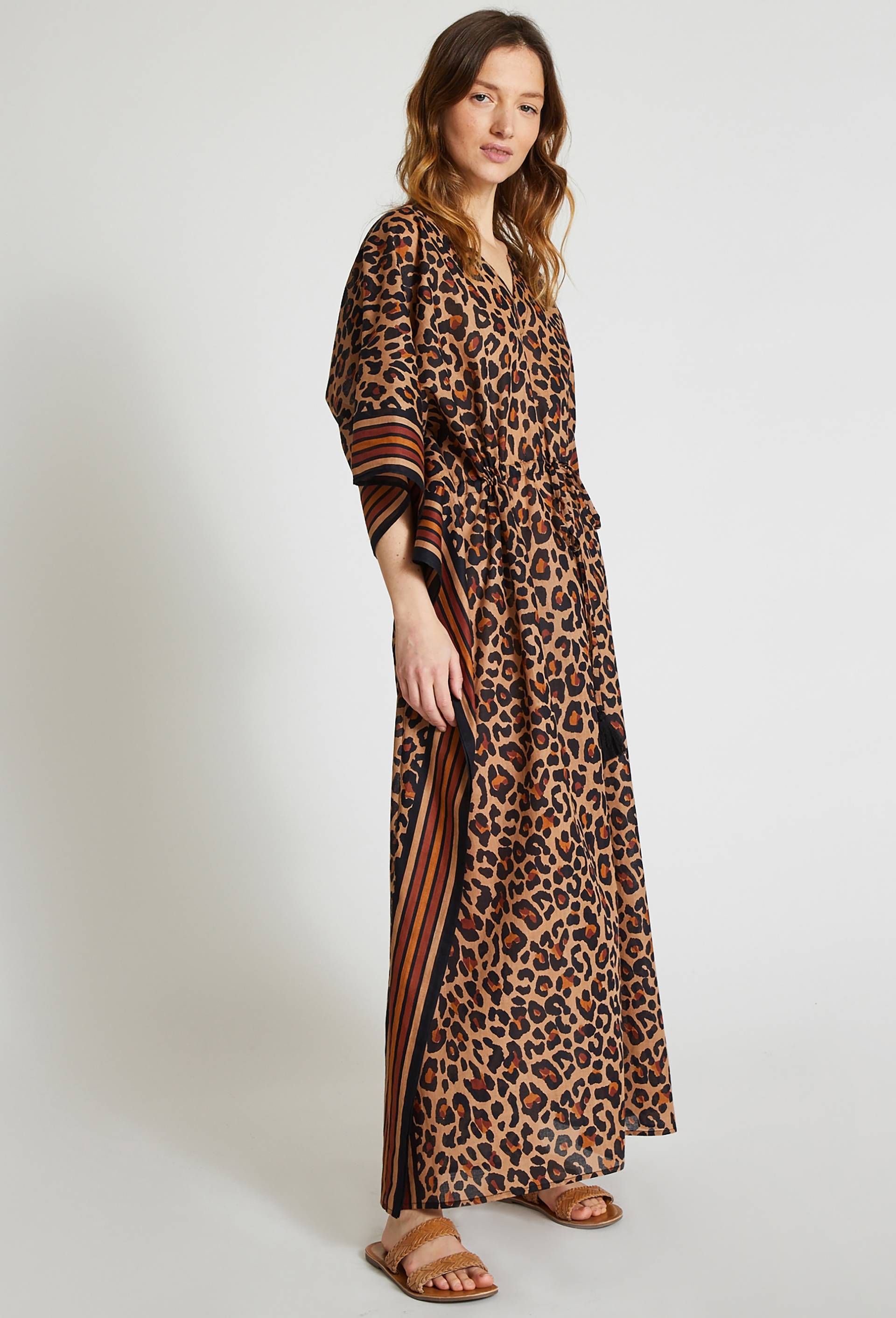 Tunique maxi en coton BIO, Beige, large image number 0