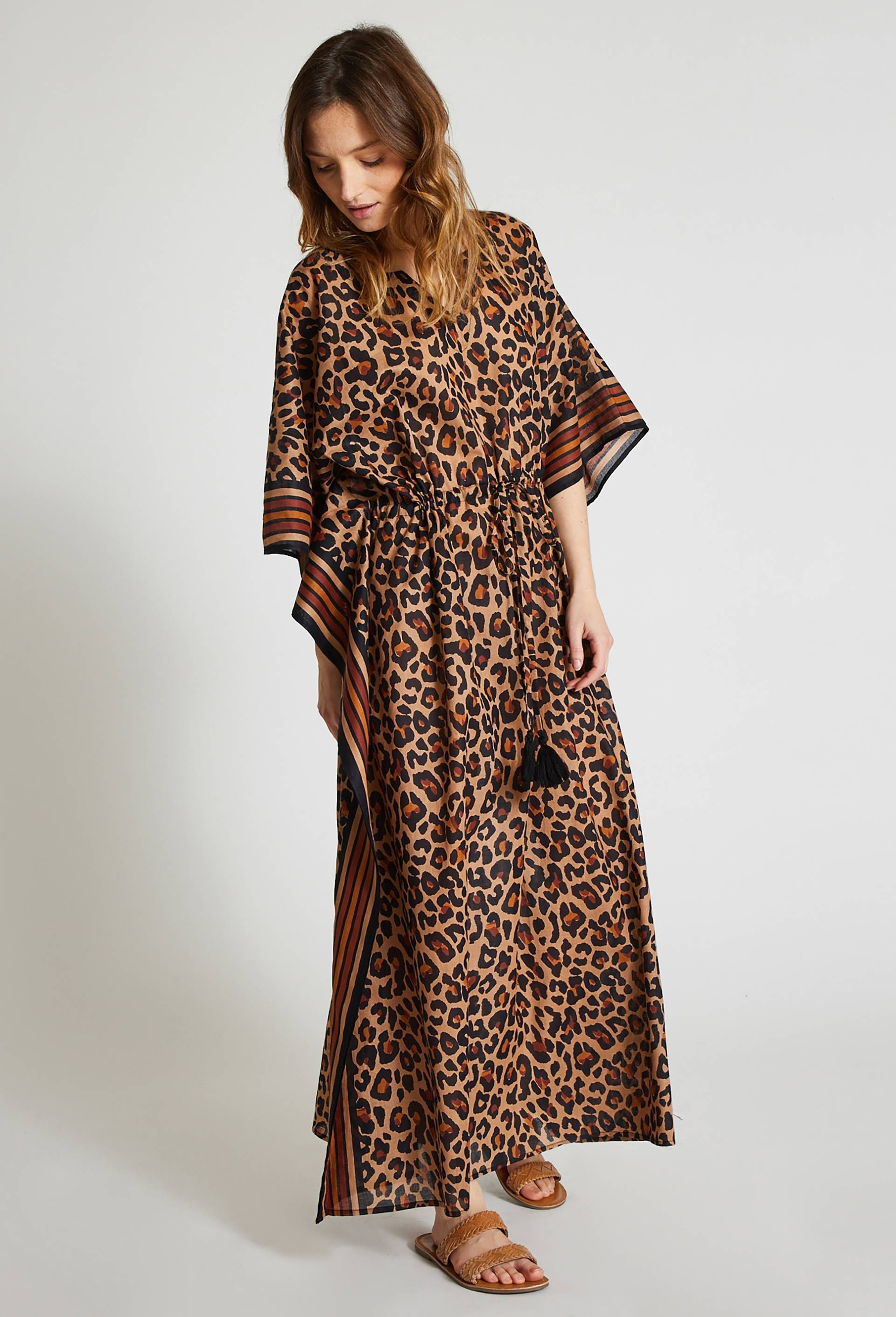 Tunique maxi en coton BIO, Beige, large image number 1.0