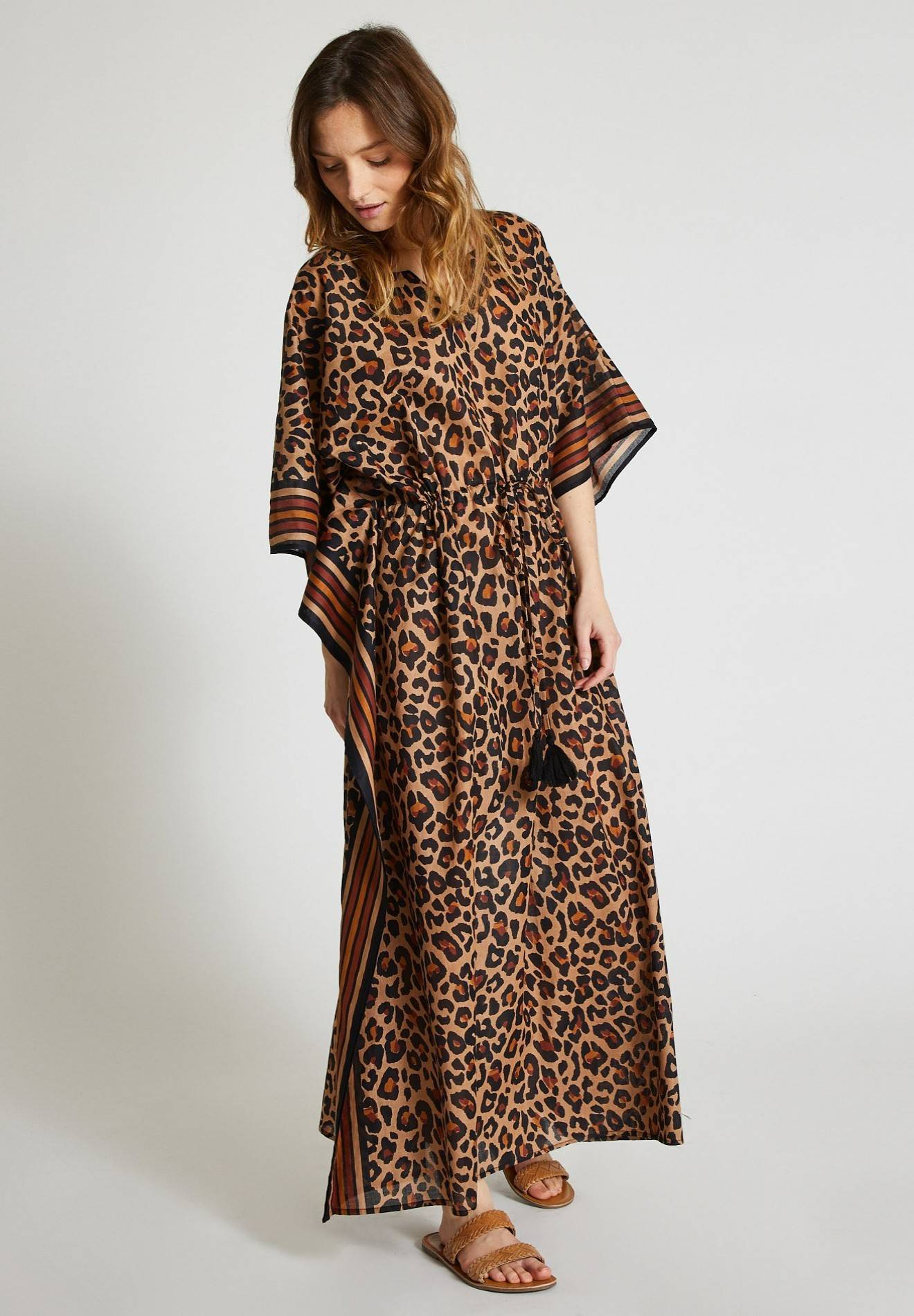 Tunique maxi en coton BIO, Beige, large image number 5