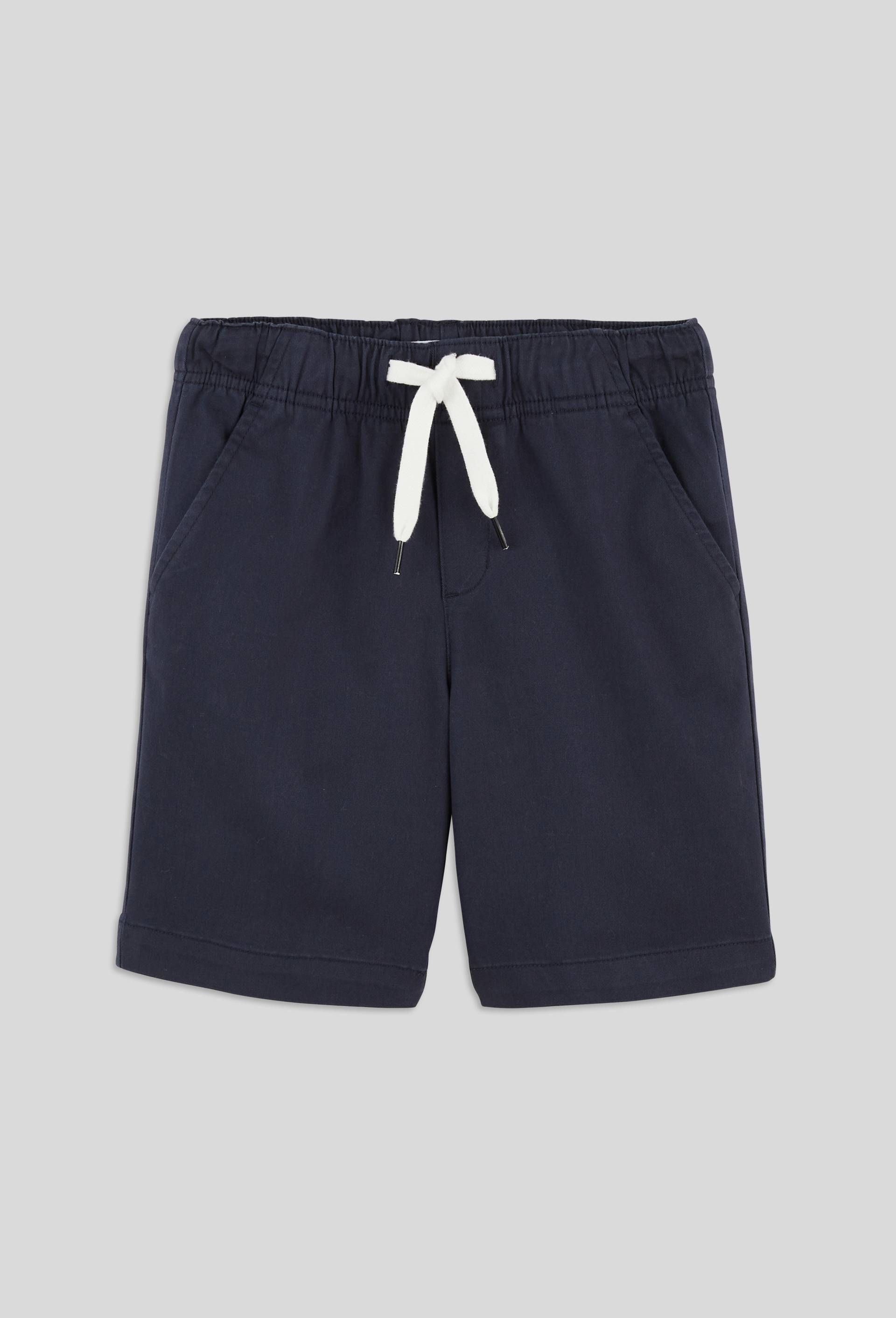 Bermuda élastiqué contenant du coton BIO, Bleu foncé, swatch image
