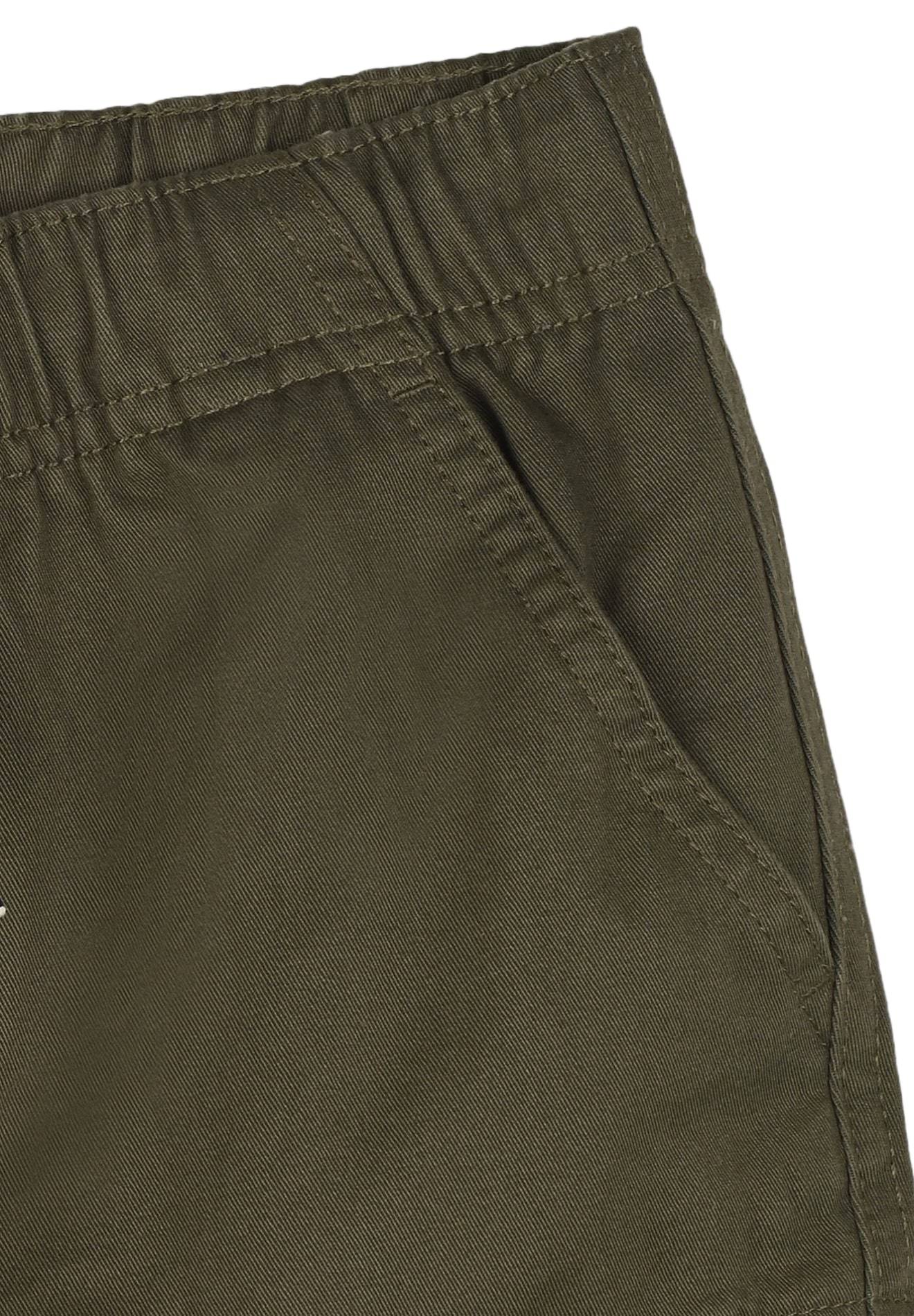 Bermuda cargo avec taille élastique et cordon, BIO, Vert foncé, large image number 5.0