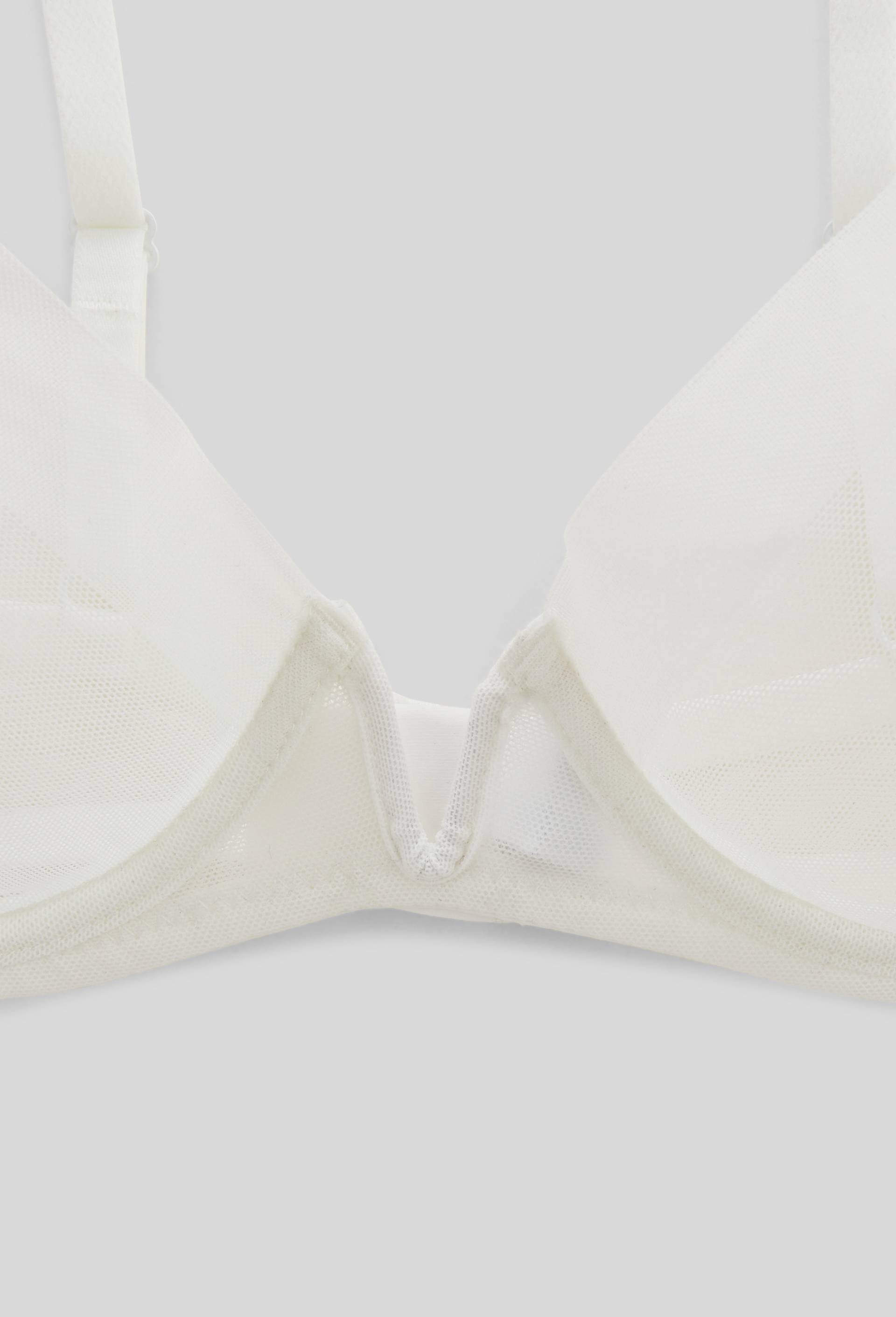 Soutien-gorge corbeille balconnet JUDITH en tulle, Ecru, large image number 2