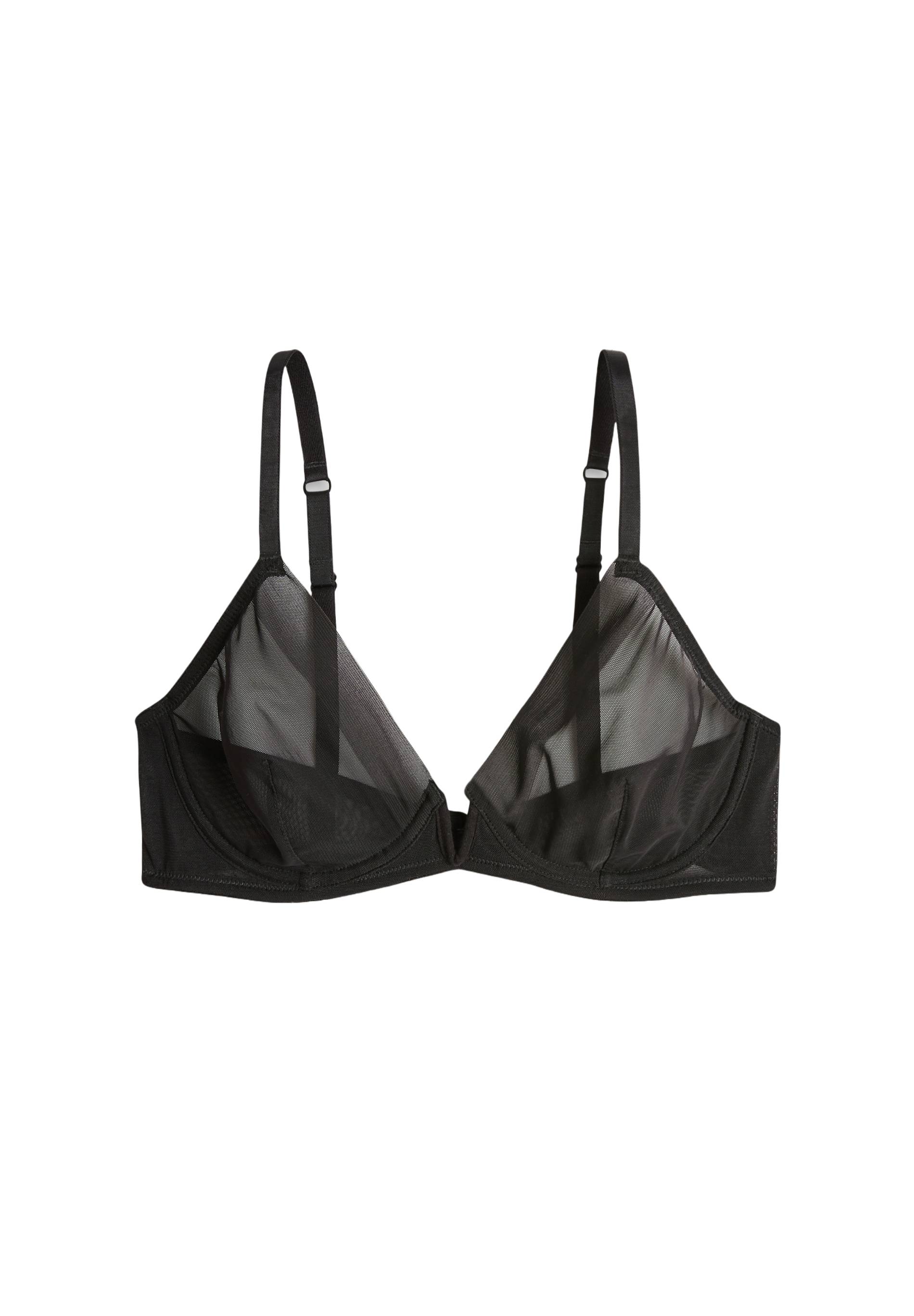 Soutien-gorge corbeille balconnet JUDITH en tulle, Noir, large image number 3