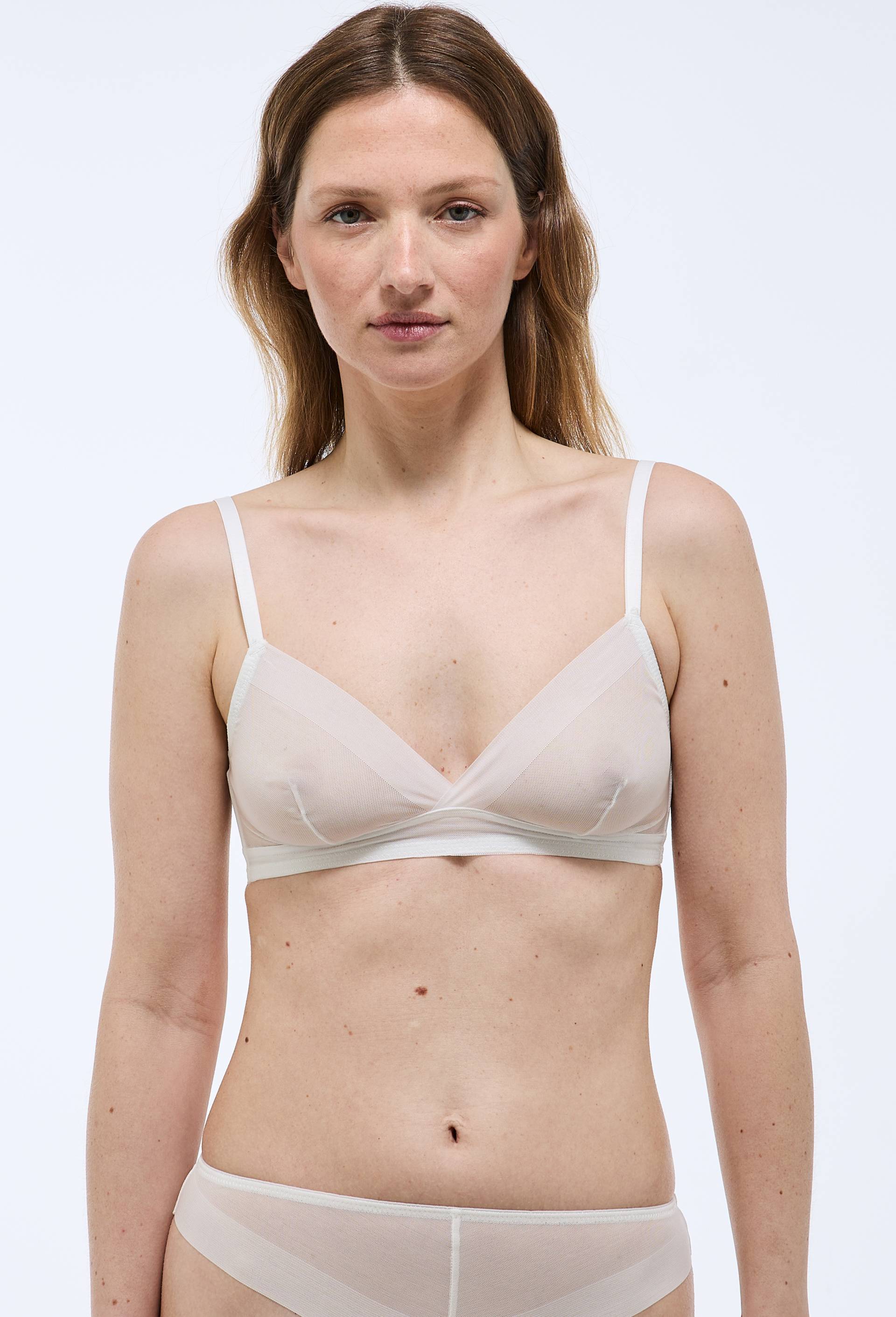 Soutien-gorge triangle JUDITH en tulle, Ecru, large image number 0