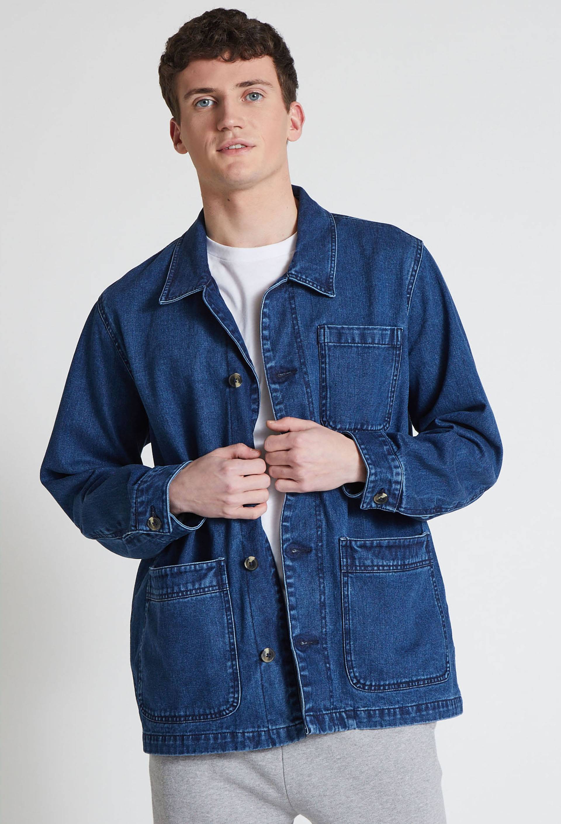 Veste denim en coton BIO, Bleu, large image number 0