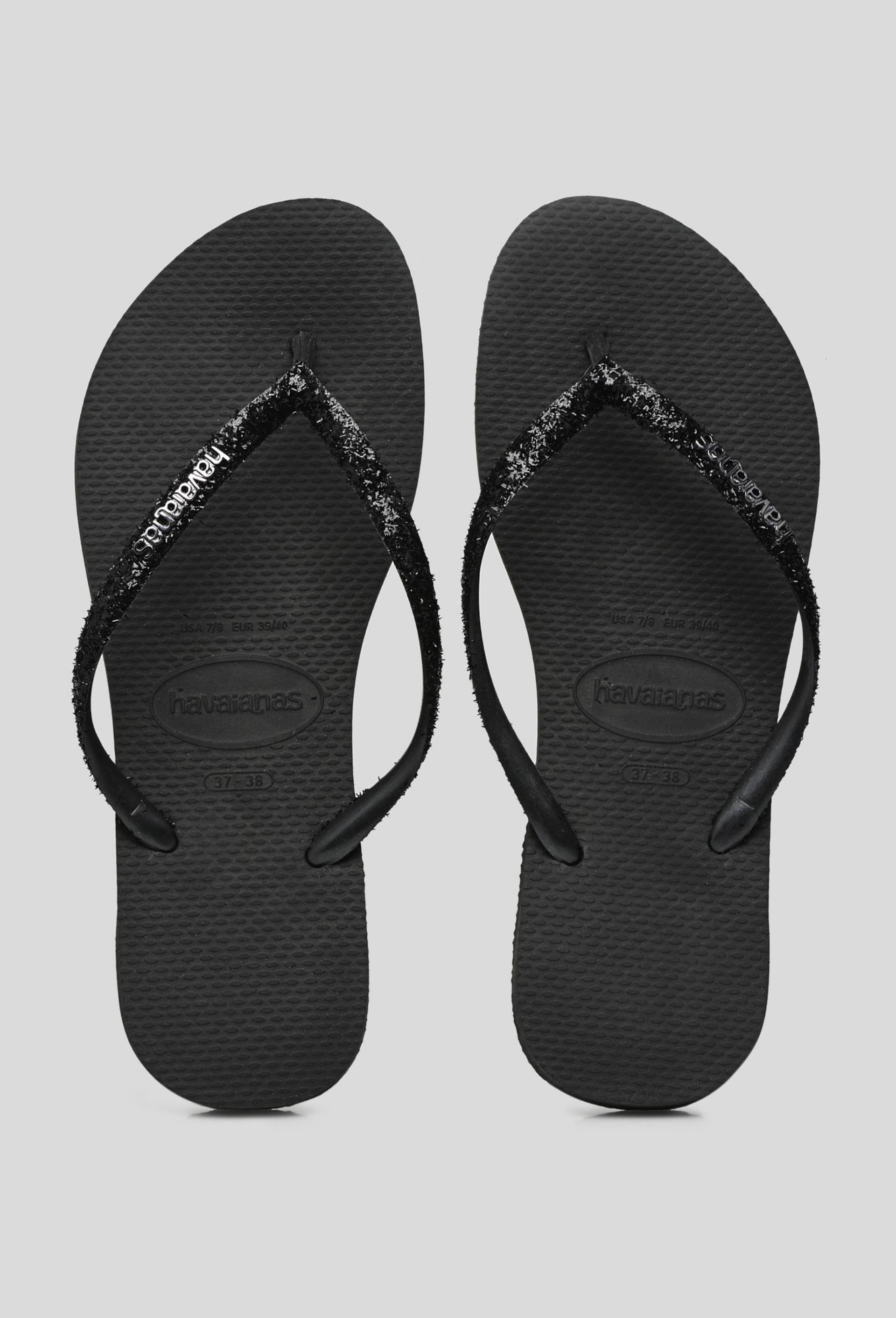 Tongs Glitter Havaianas, Noir, large image number 1