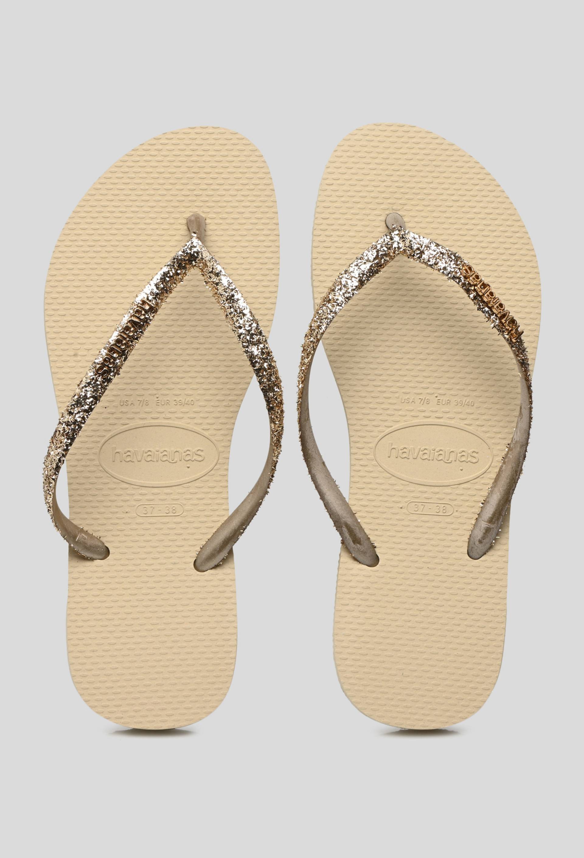 Tongs Glitter Havaianas, Or, large image number 1
