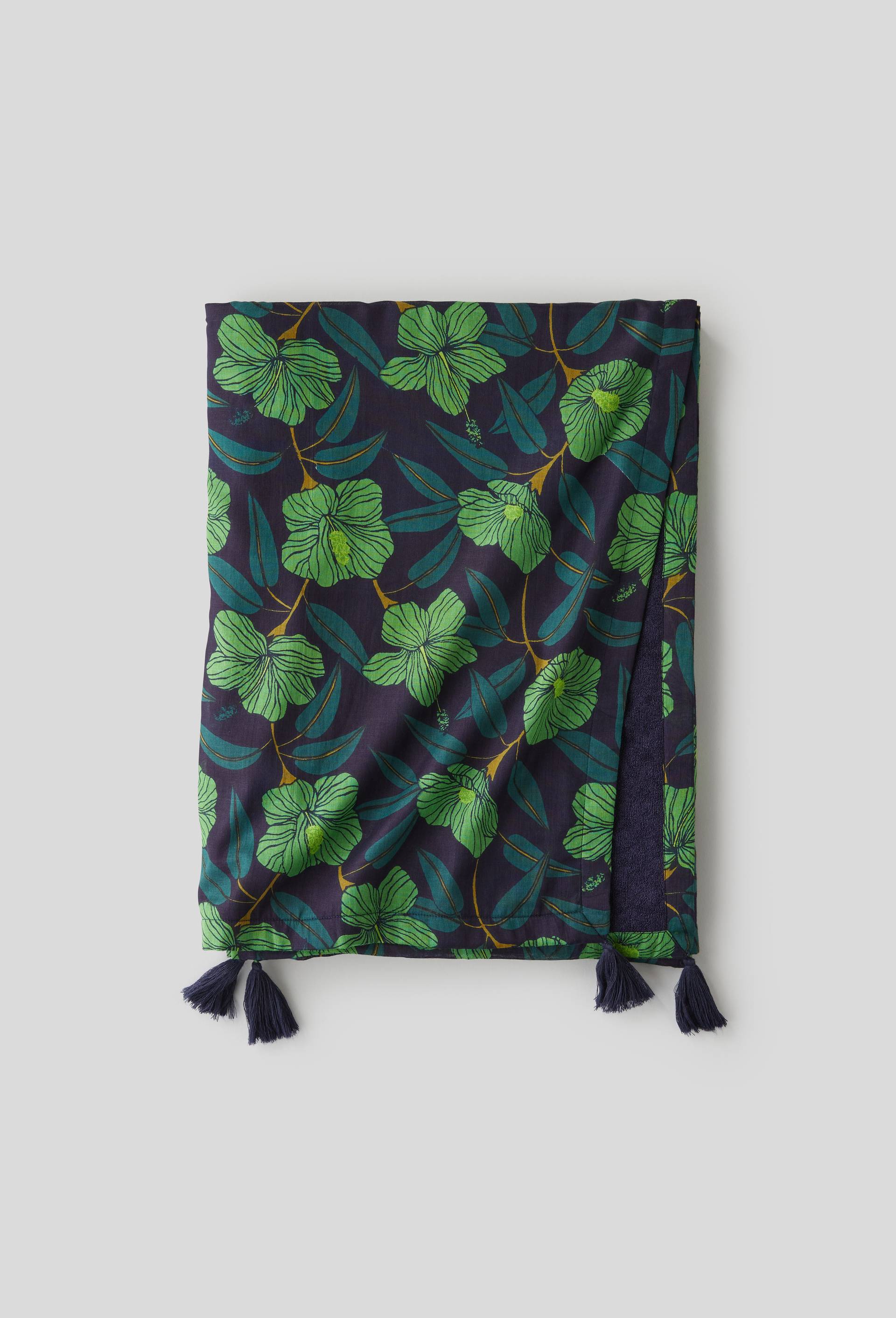 Fouta rayée, Vert, large image number 0