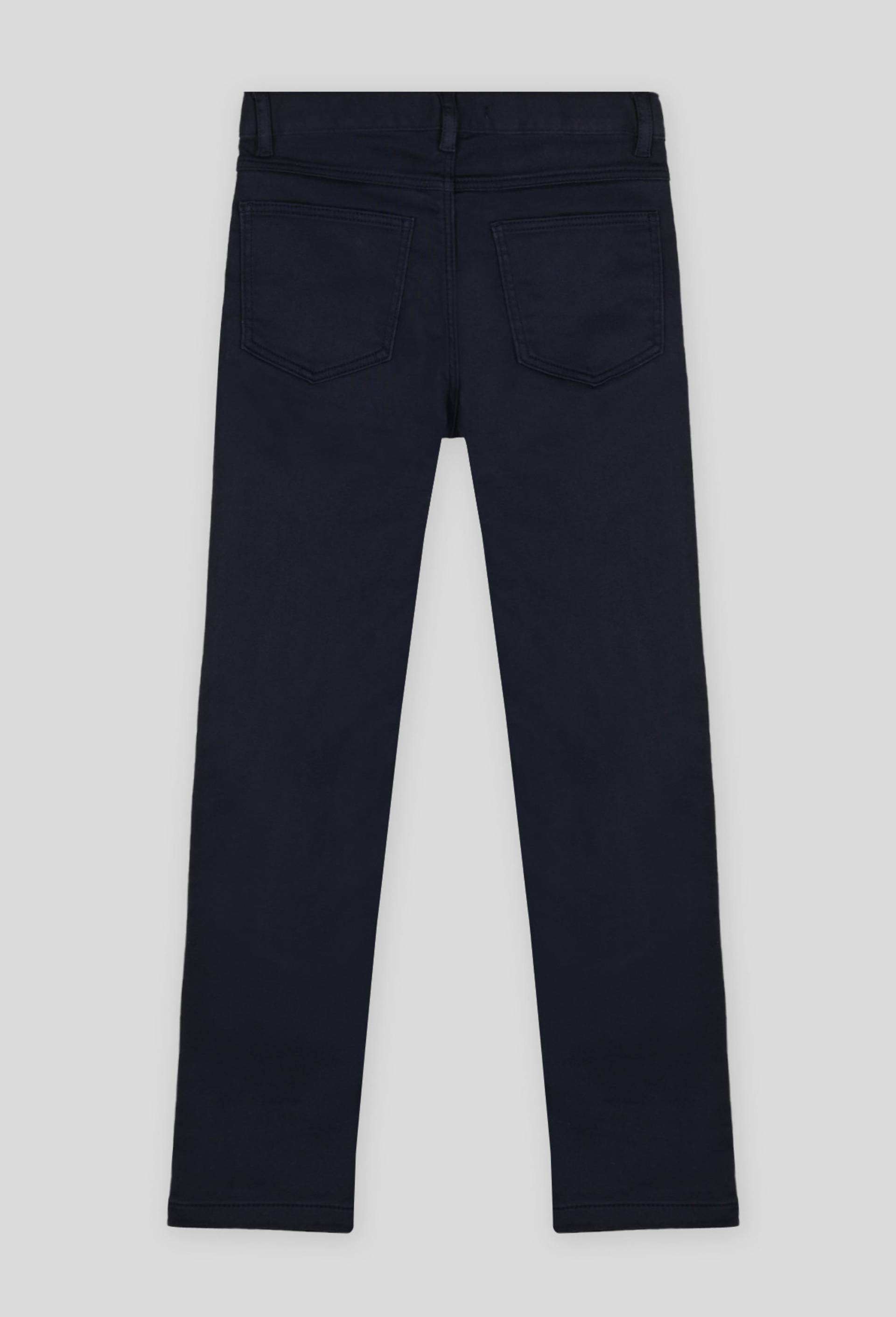 Pantalon slim en maille BIO, Bleu foncé, large image number 1.0