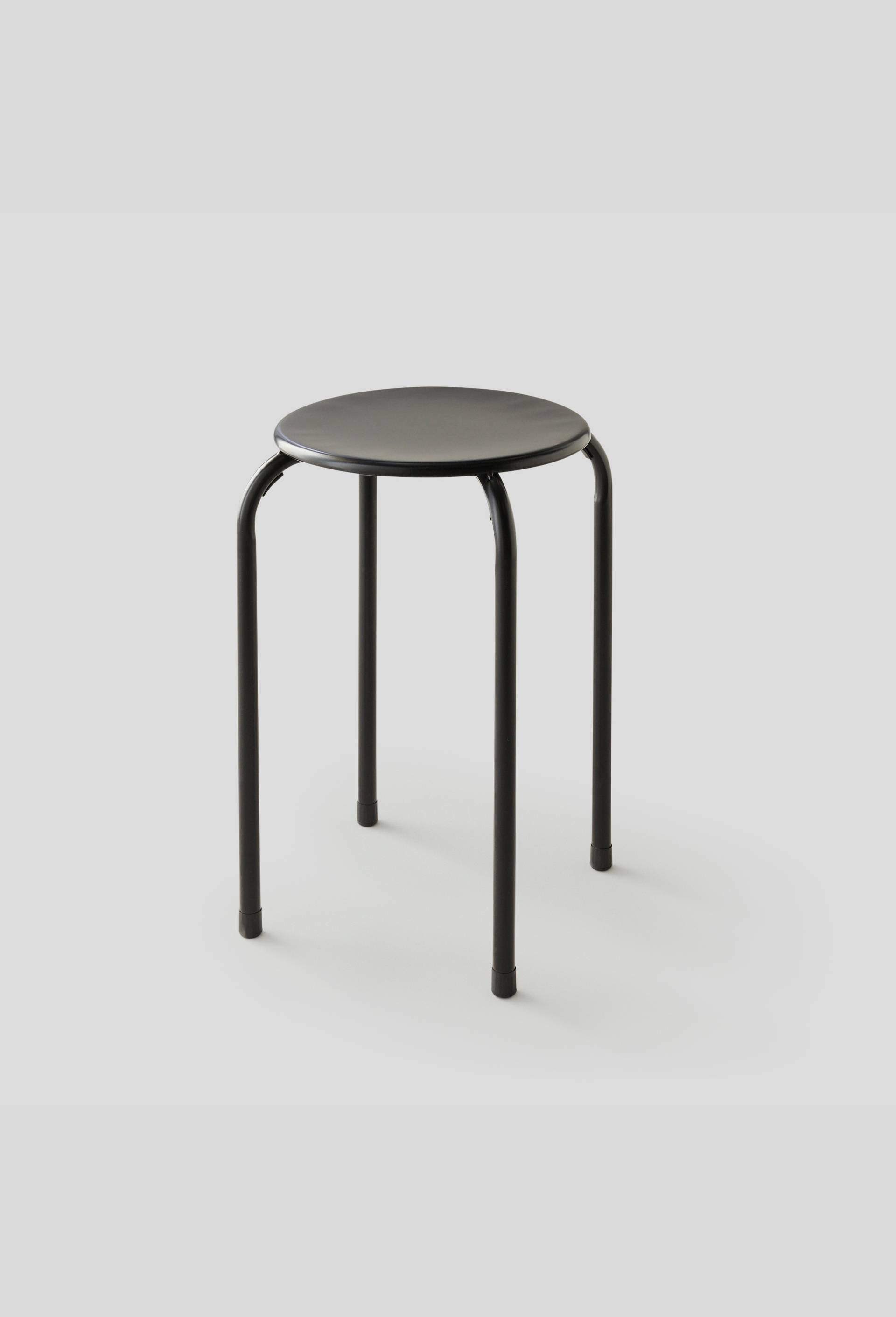 Tabouret en métal empilable, 30 x H45 cm, Noir, large image number 0.0