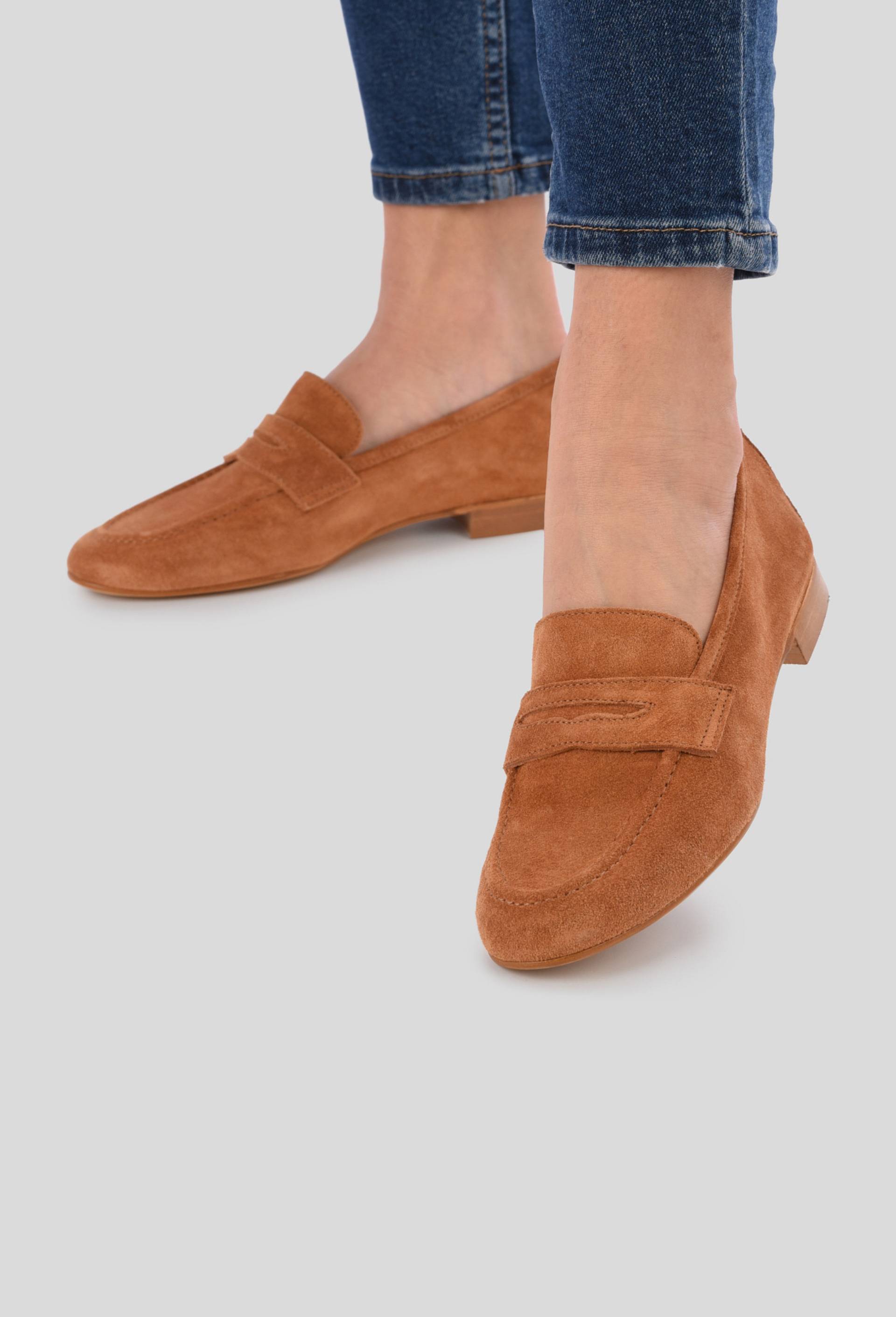Mocassins en cuir, Beige, large image number 1