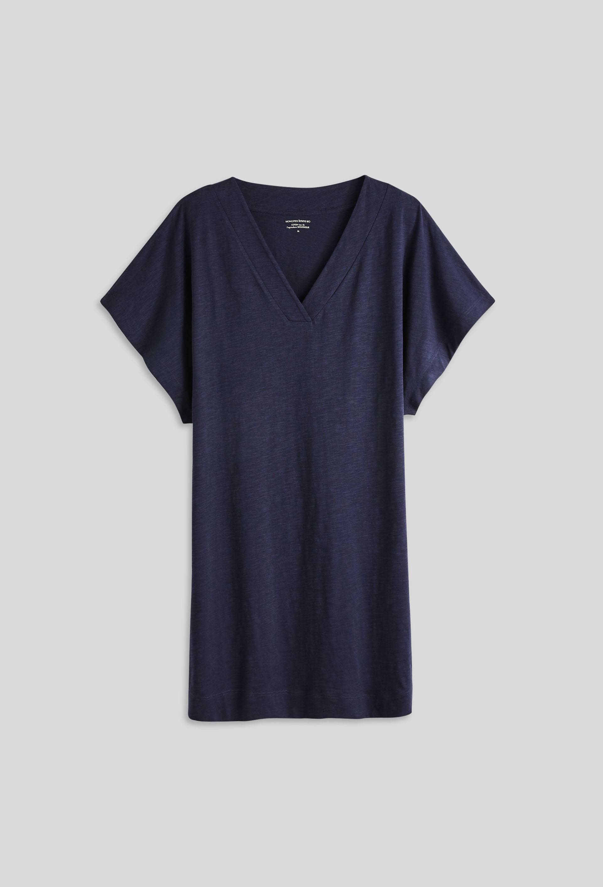 Robe de plage en coton BIO GOTS, Bleu foncé, large image number 2.0