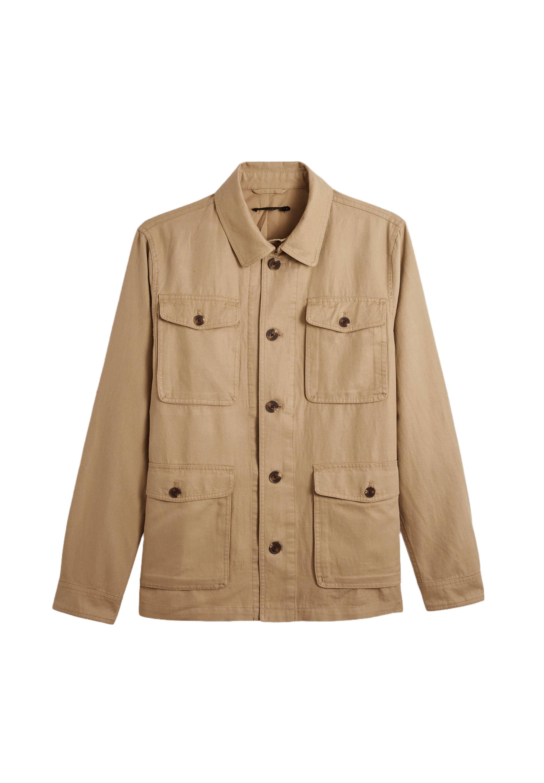 Saharienne en m&eacute;lange coton lin, certifi&eacute; OEKOTEX, Beige, large image number 5