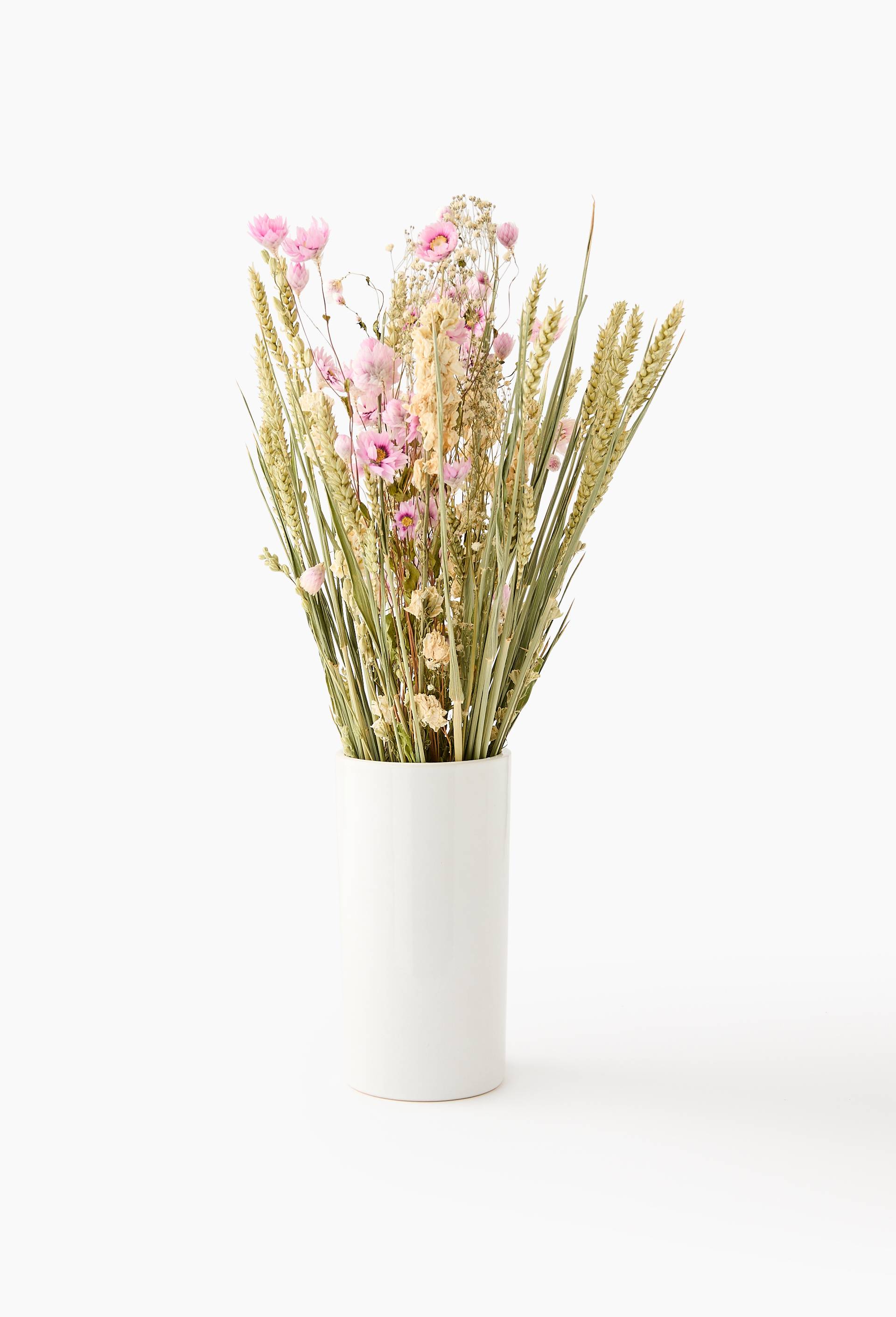 Grand bouquet de fleurs s&eacute;ch&eacute;es rose, Beige, large image number 0