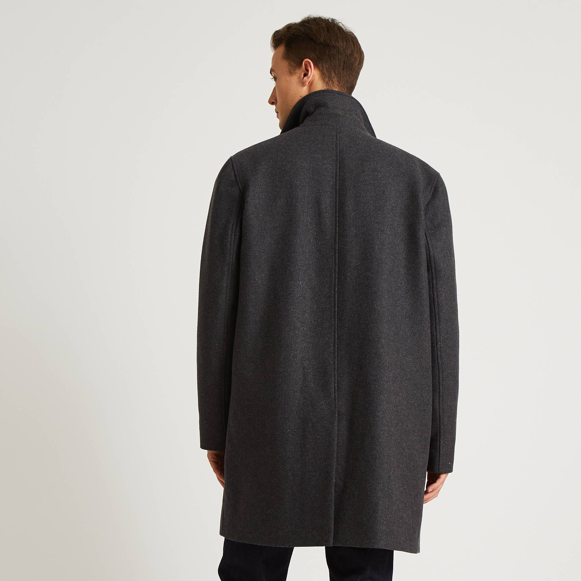 Manteau contenant de la laine, Gris foncé, large image number 1