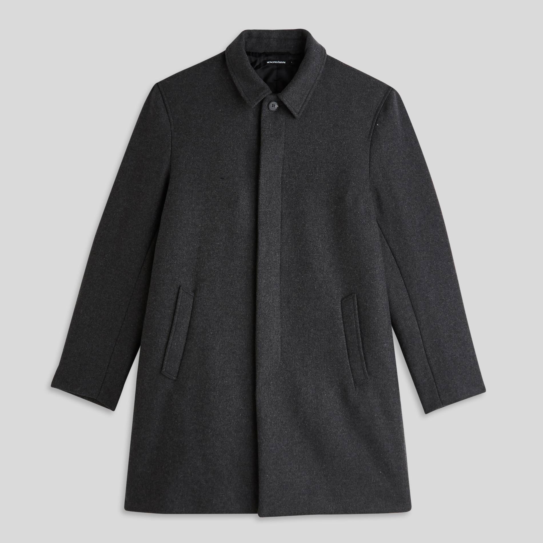 Manteau contenant de la laine, Gris foncé, large image number 2.0