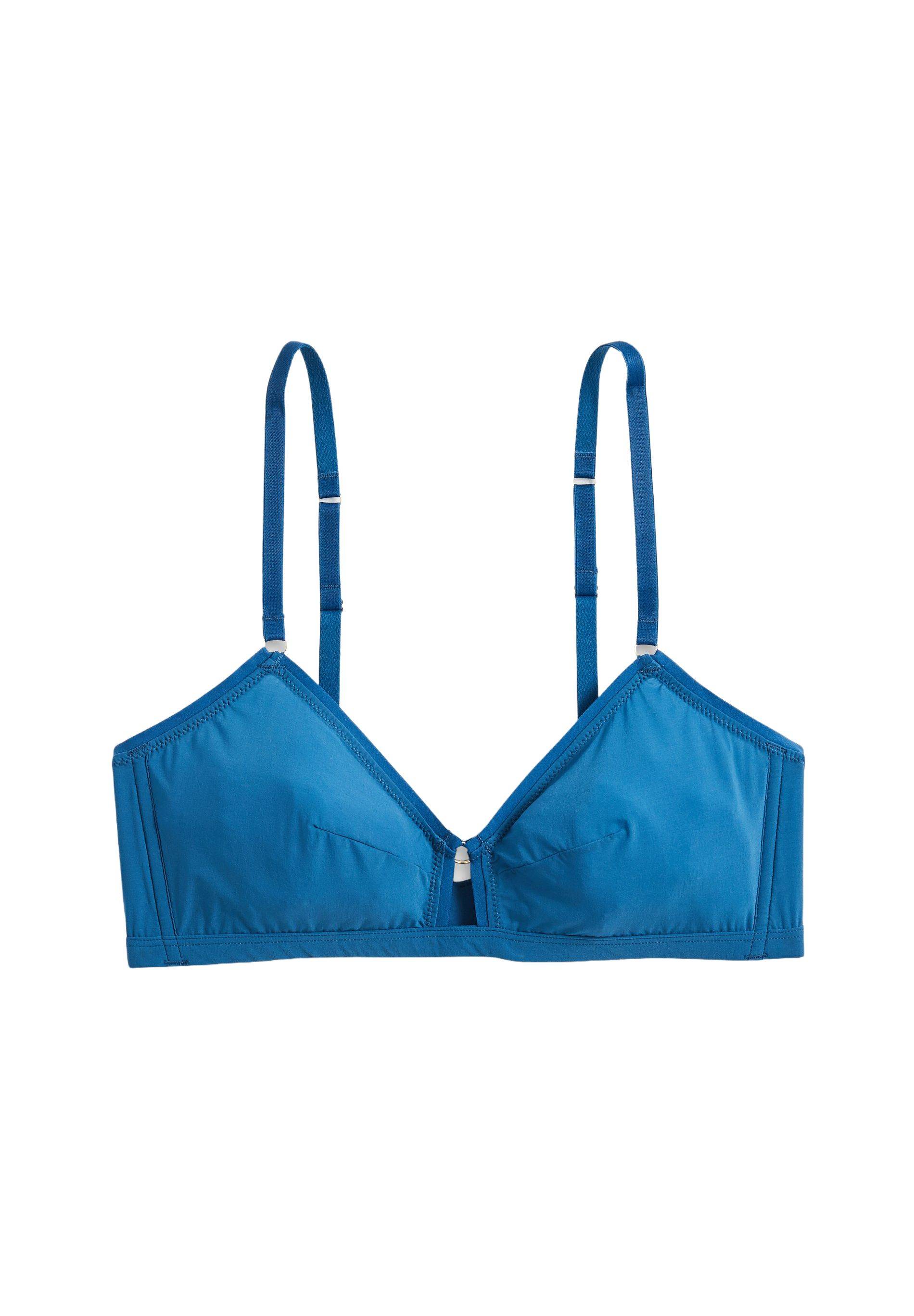 Soutien-gorge triangle MANON en chiffon, BLEU, large image number 5