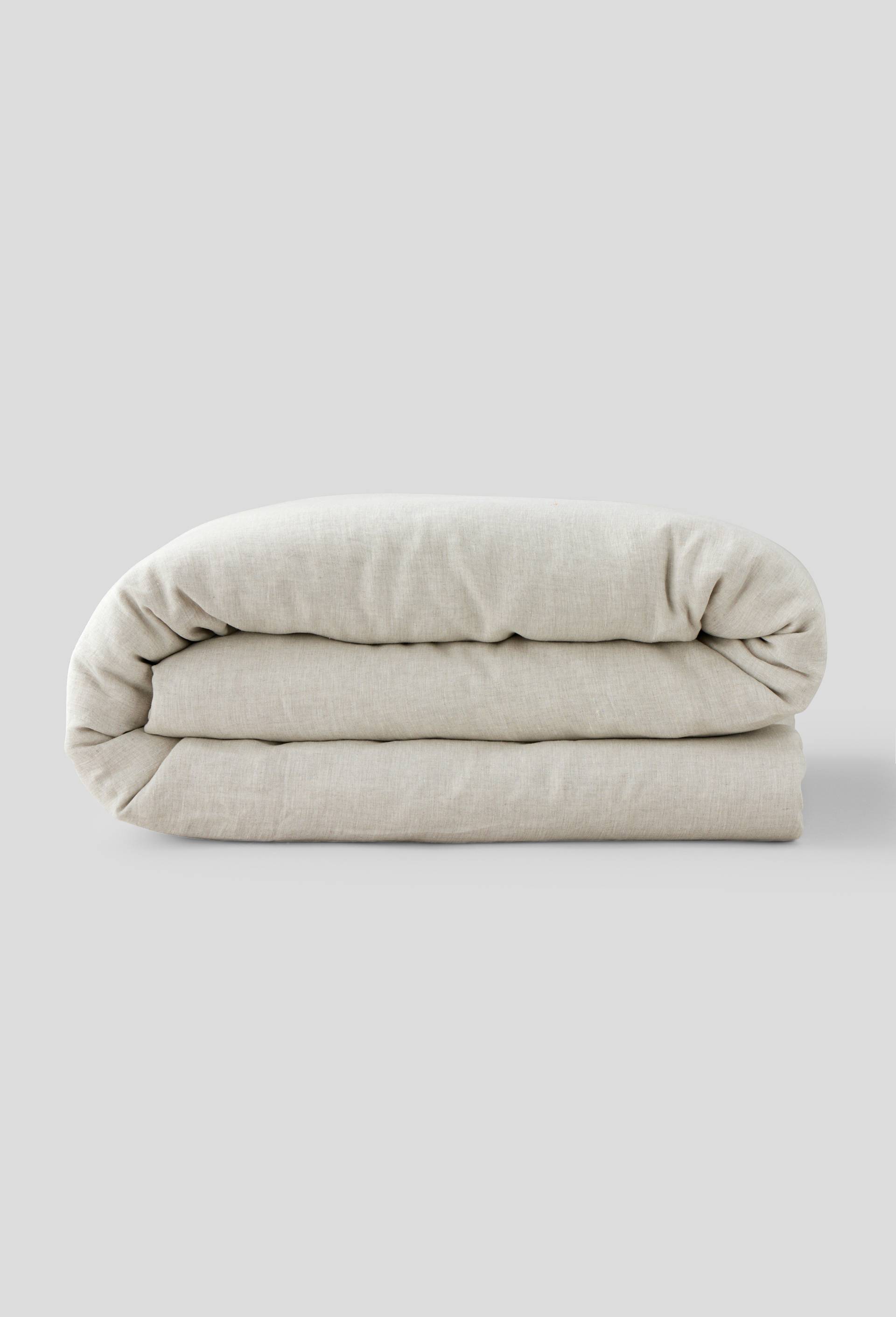 Housse de couette 2 personnes, 240X220 cm, lin, 145 de grammage par mètre carré, euroflax, Beige clair, large image number 0