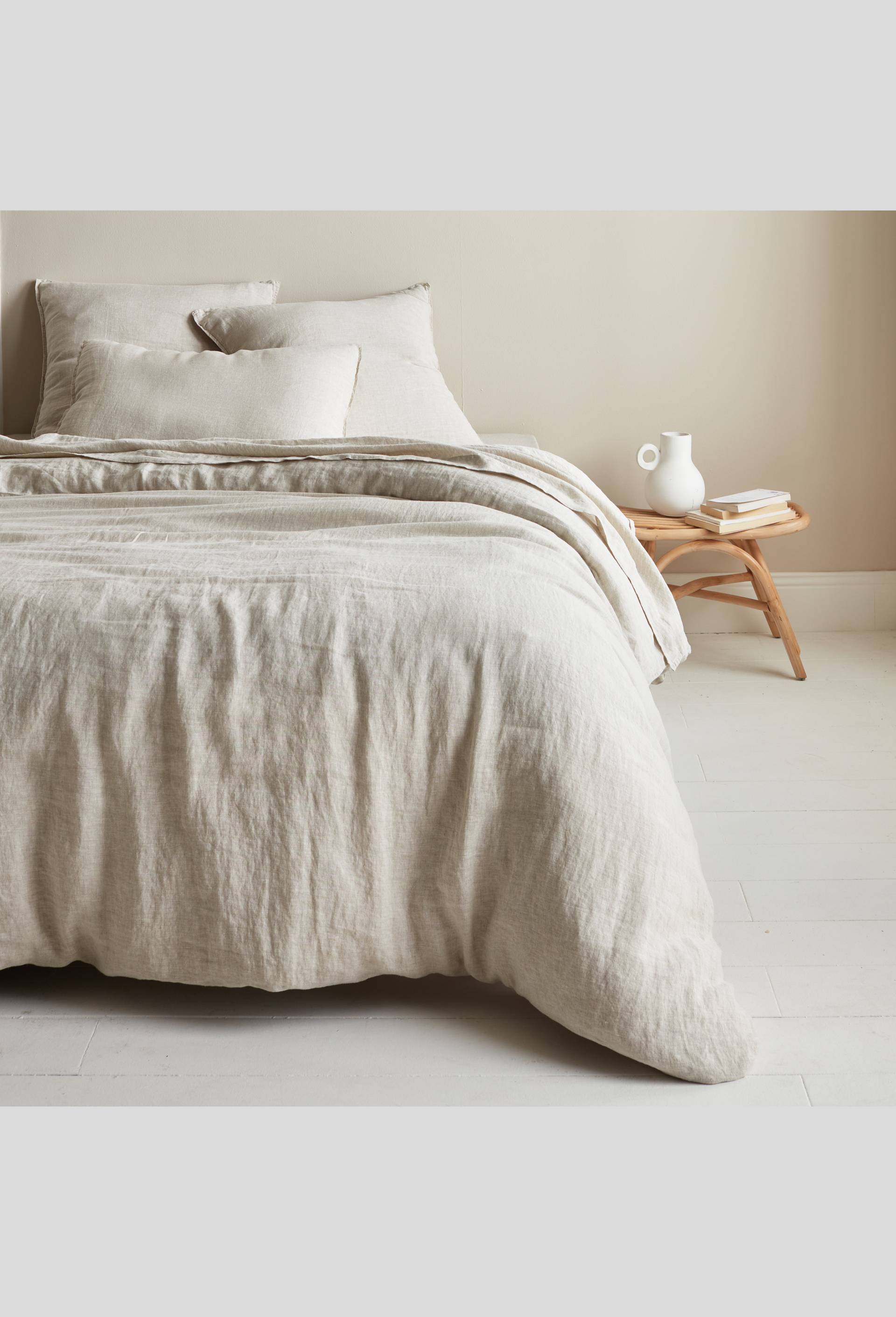 Housse de couette 2 personnes, 240X220 cm, lin, 145 de grammage par mètre carré, euroflax, Beige clair, large image number 2