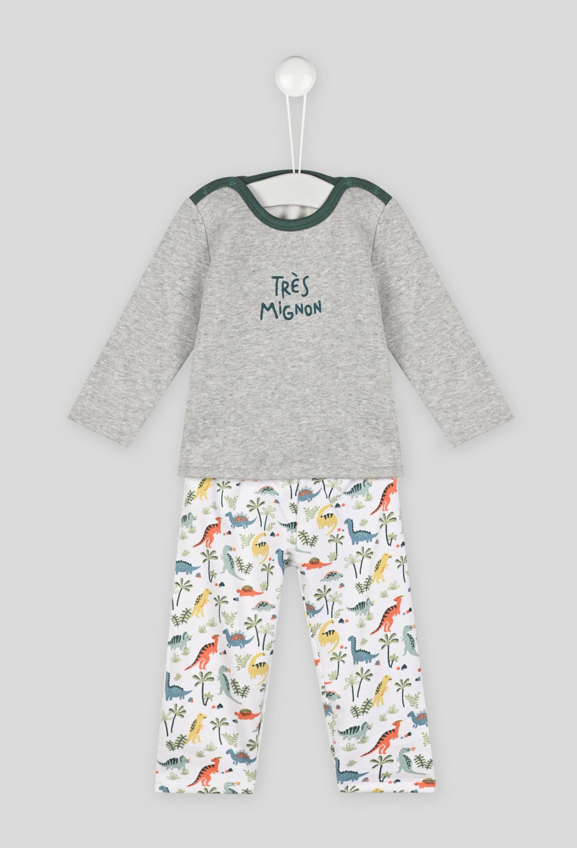 Pyjama molleton, Gris, large image number 0