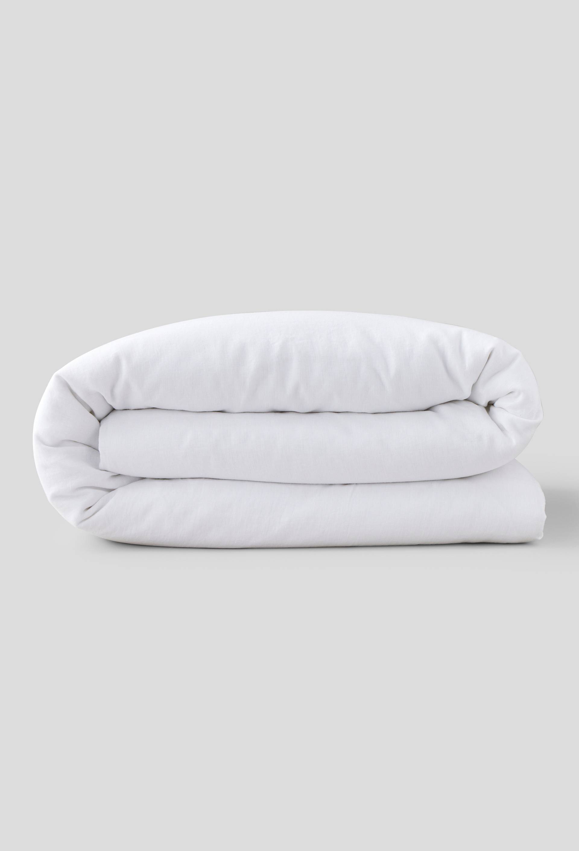 Housse de couette 2 personnes, 260 x 240 cm, lin, 145 de grammage par mètre carré, euroflax, Blanc, large image number 0.0