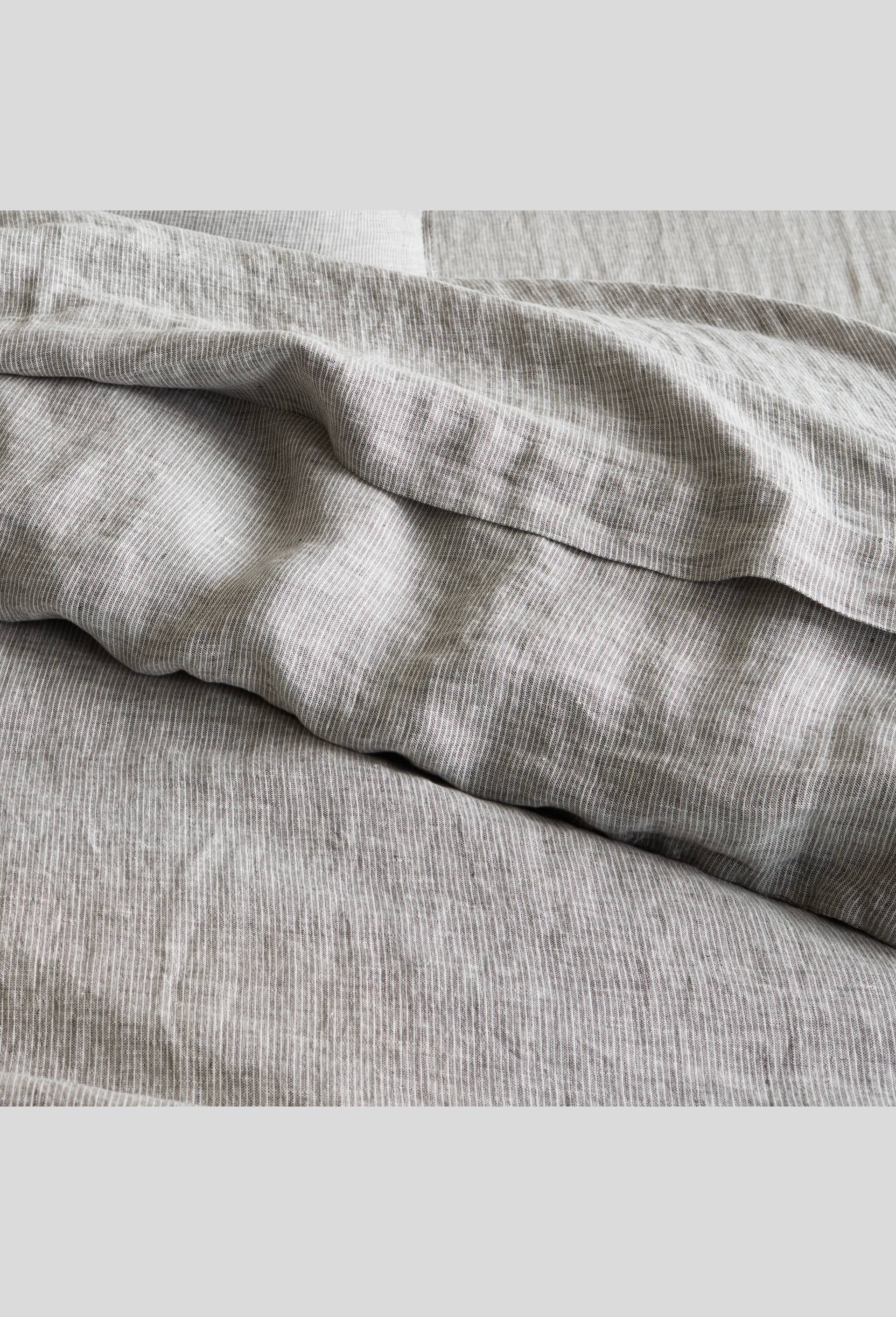 Drap plat, 180X290 cm, lin, 145 de grammage par mètre carré, euroflax, Gris, large image number 1