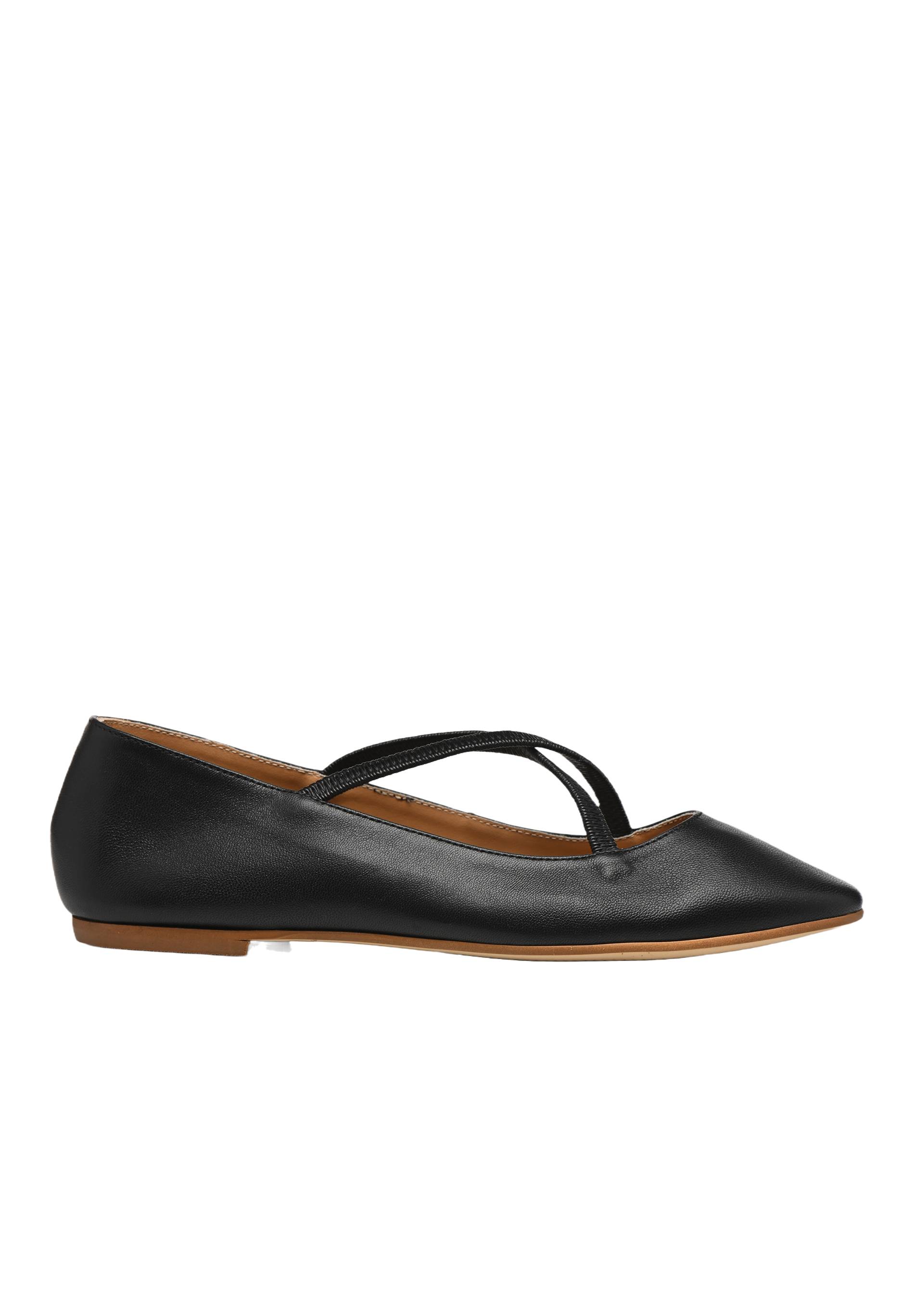 Ballerines en cuir, Noir, large image number 3