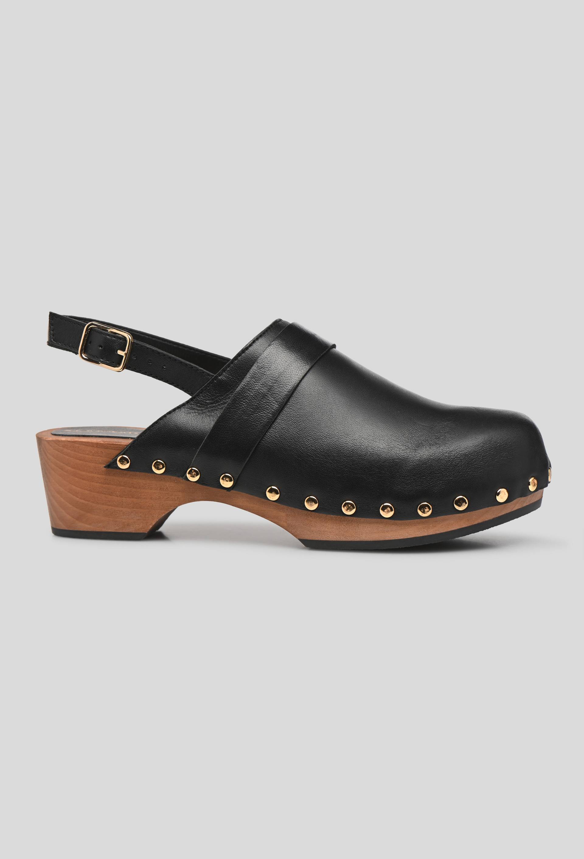Sabots en cuir, Noir, large image number 0