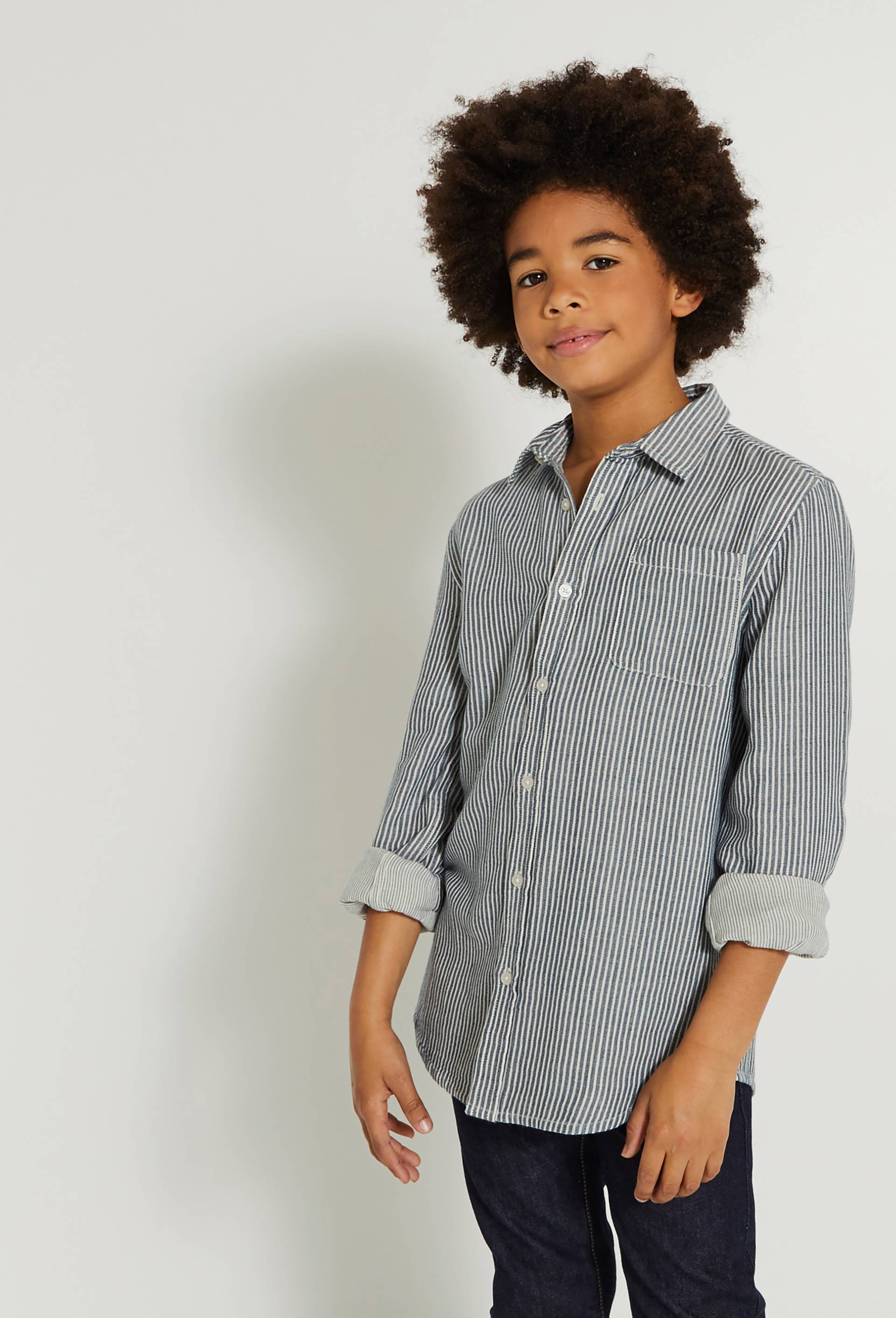 Chemise rayée, Ecru, large image number 0.0