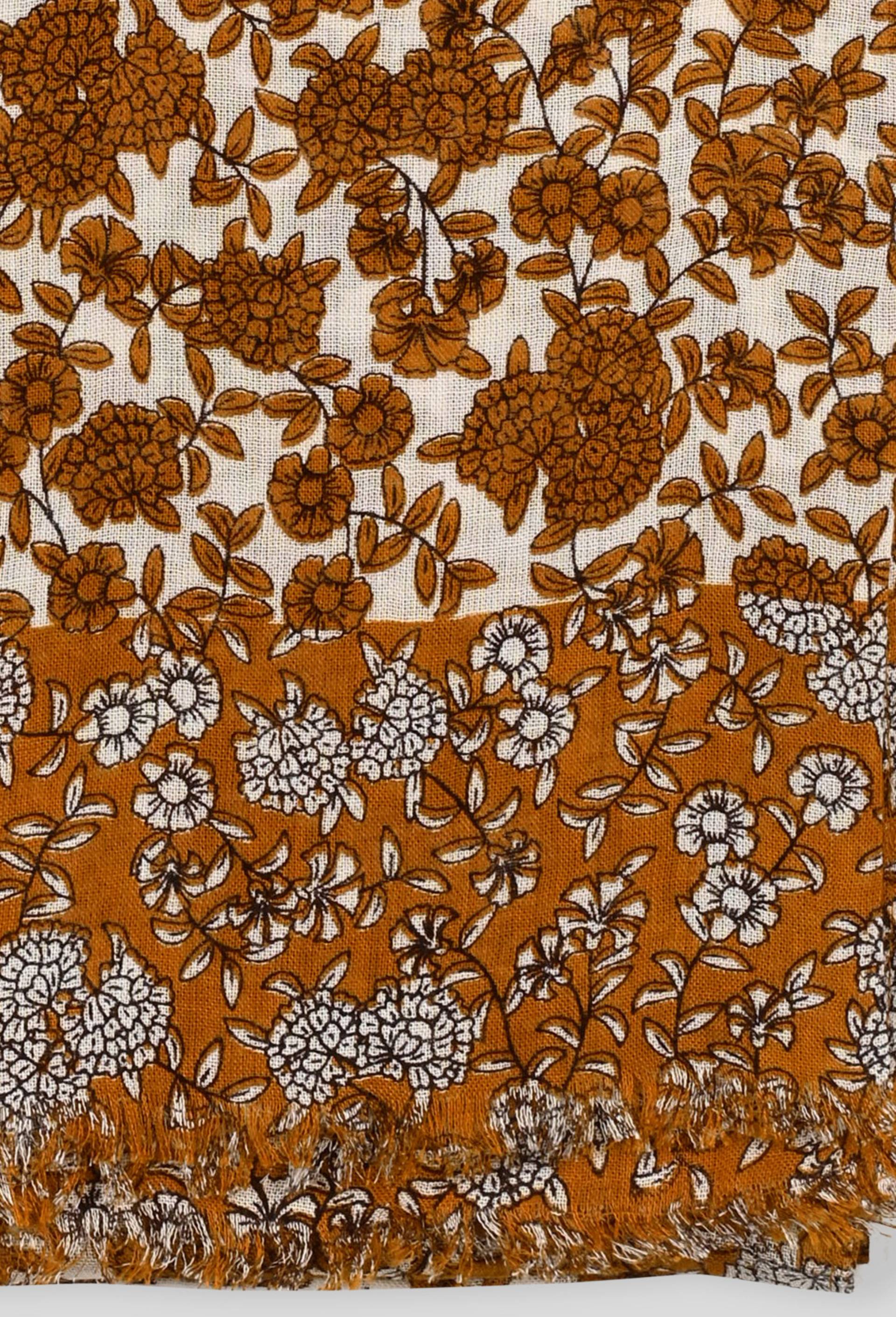 Etole imprimée, viscose certifiée Ecovero, Brun clair, large image number 2.0