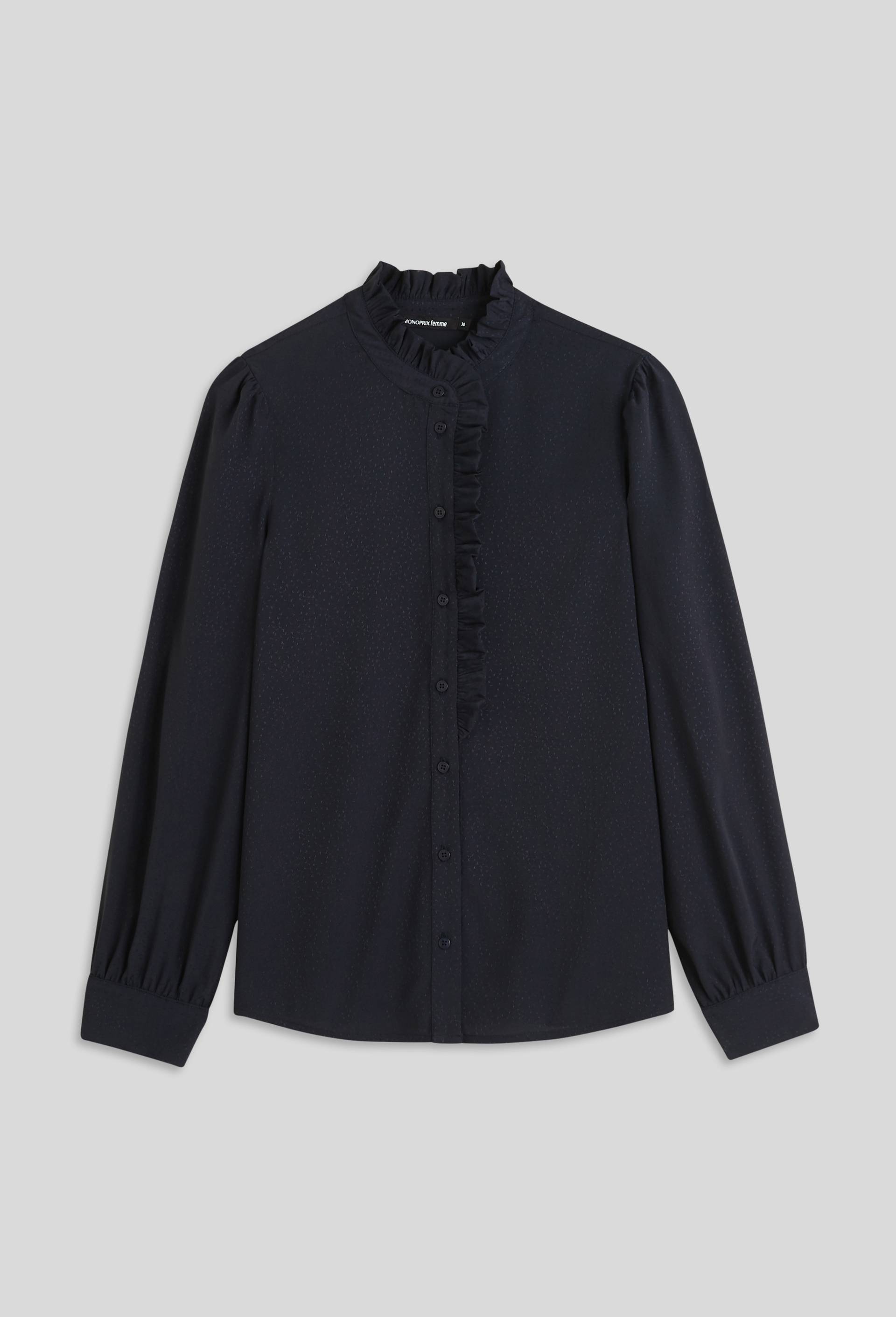Blouse à volants, Bleu foncé, large image number 2.0