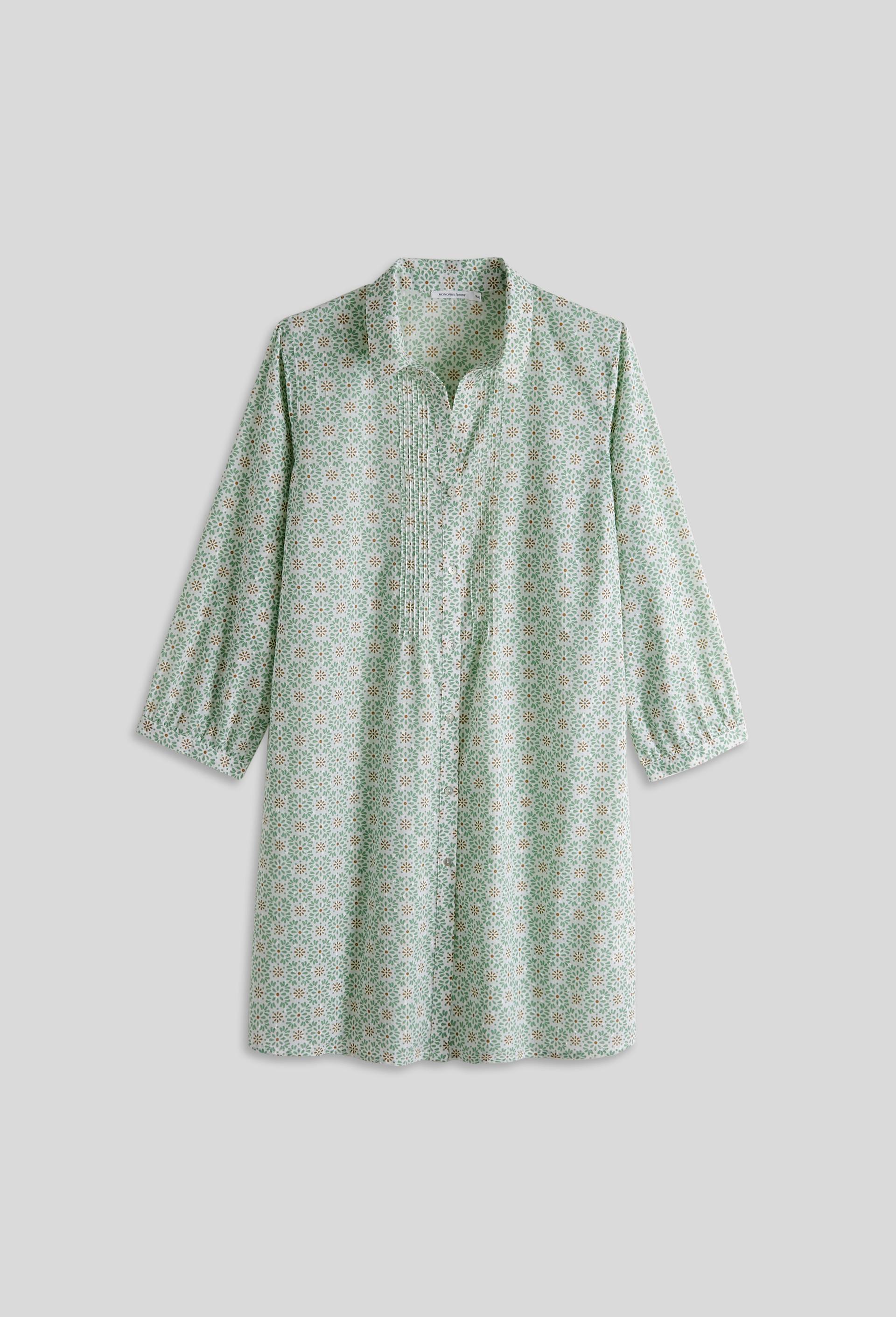 Chemise de nuit imprimée, Blanc, large image number 2