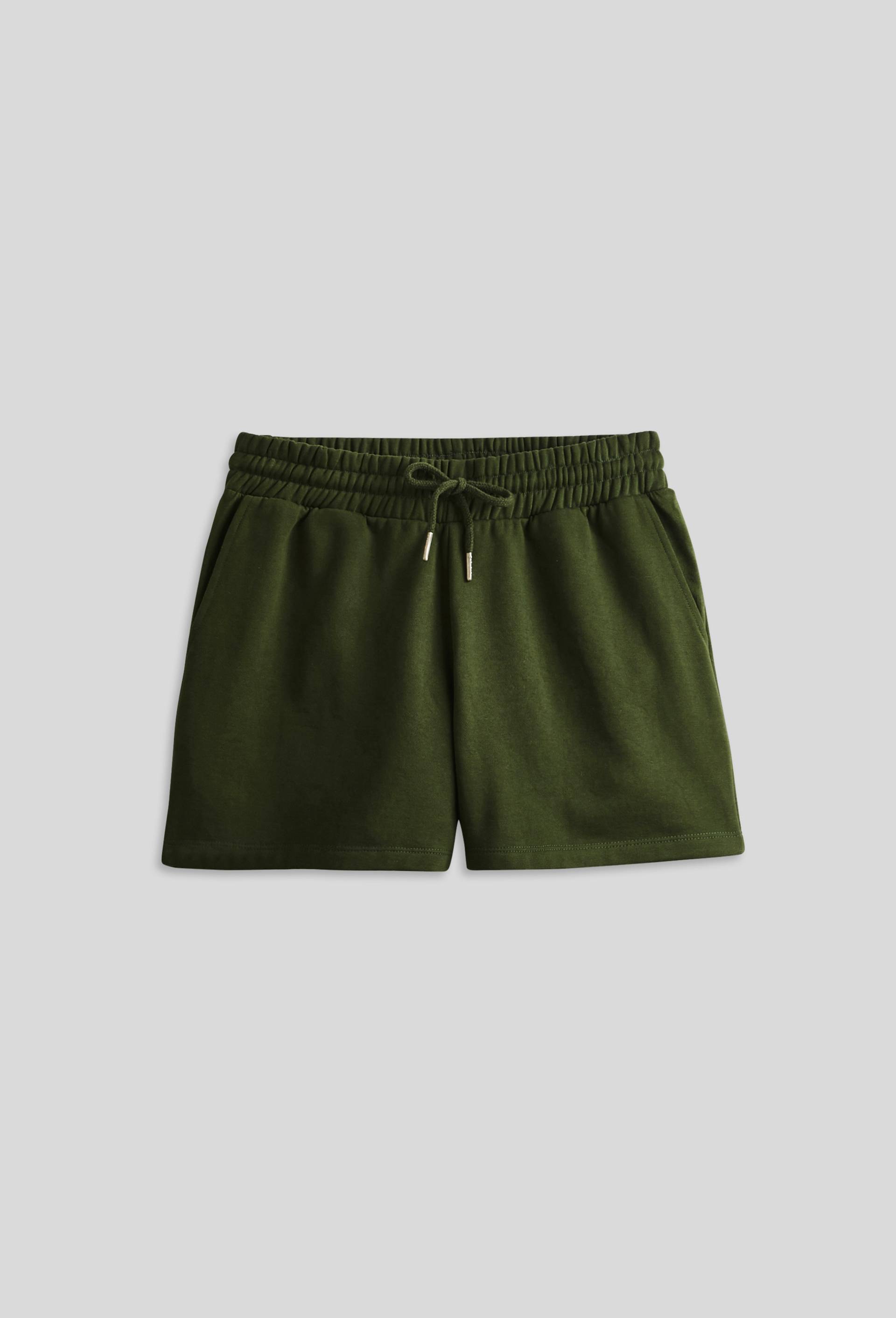 Short molleton en coton BIO, Vert foncé, large image number 2.0