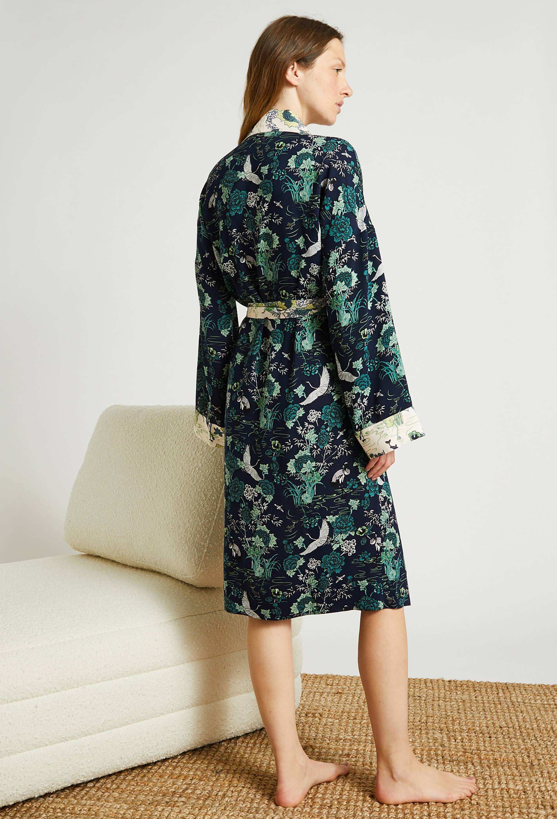 Kimono en viscose ECOVERO, Bleu foncé, large image number 1.0