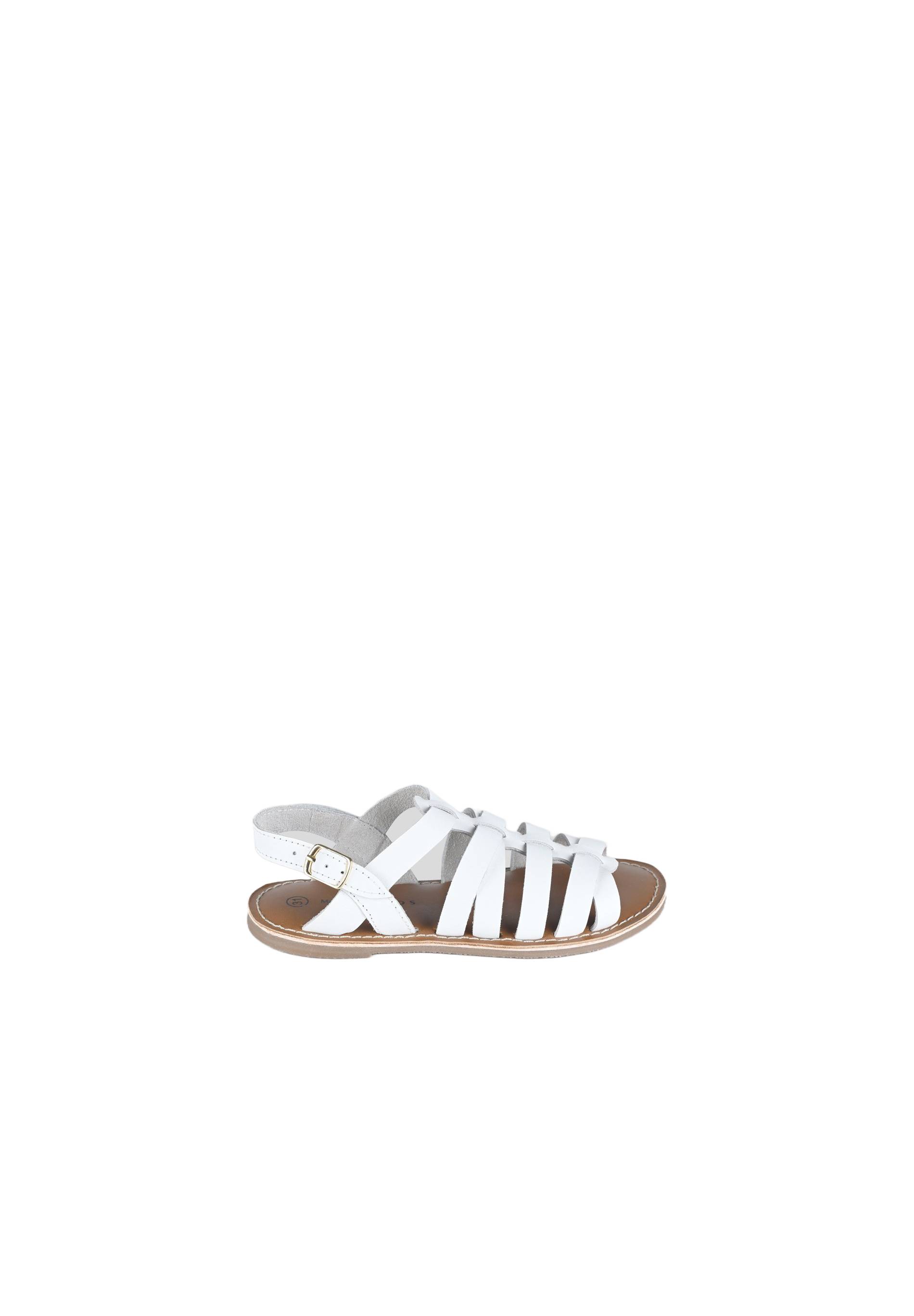 Sandales spartiates, cuir responsable, Blanc, large image number 3