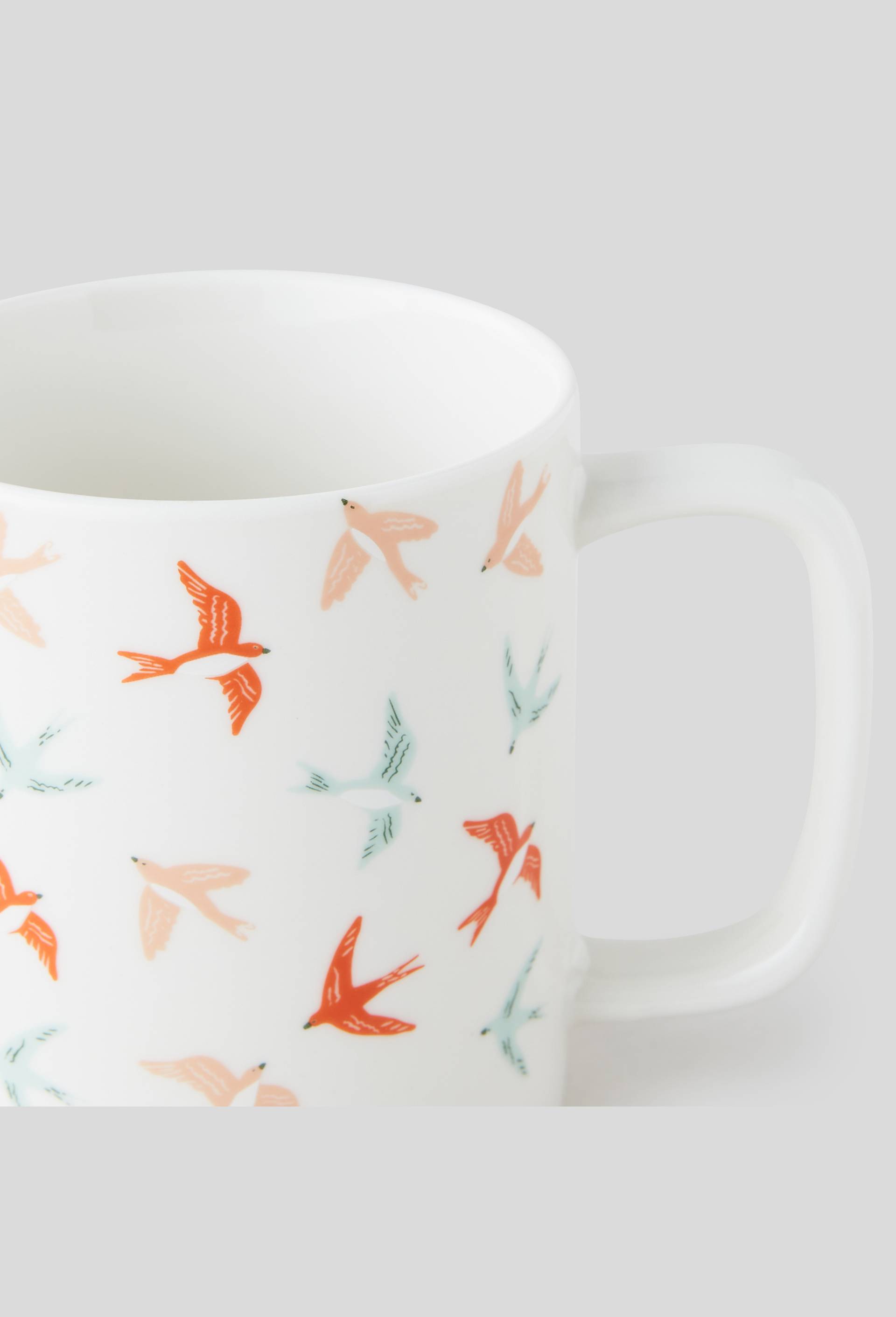 Mug hirondelles, Blanc, large image number 1