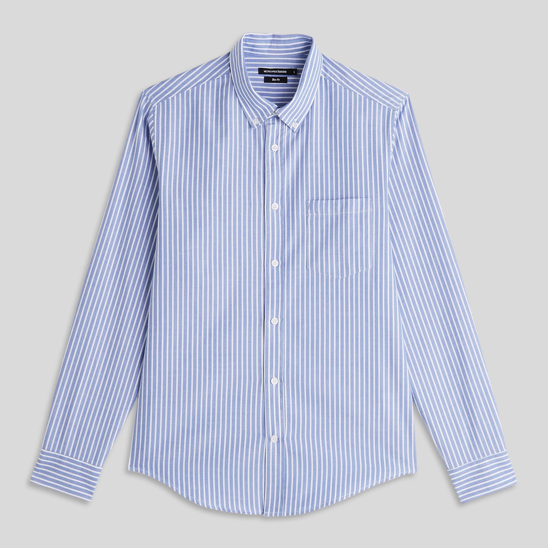 Chemise rayée, Bleu foncé, large image number 2.0