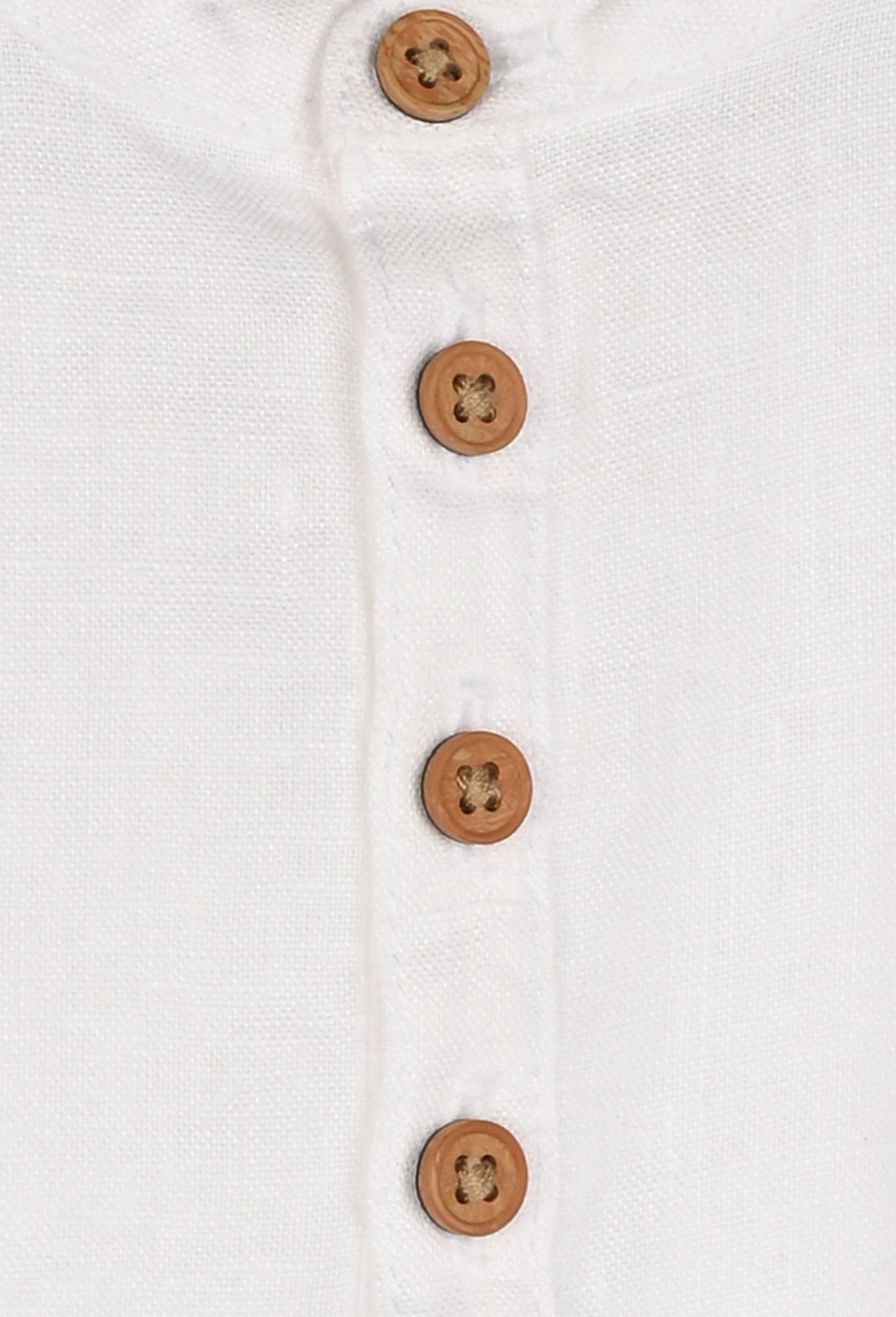 Chemise manches courte unie en lin European Flax, Oeko-Tex, Blanc, large image number 2