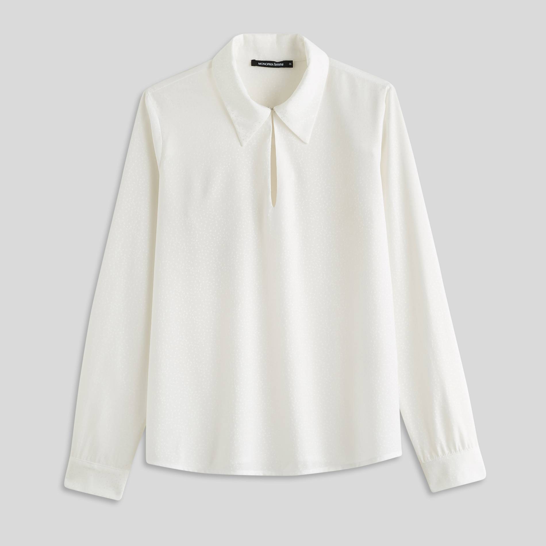 Blouse Jacquard, Ecru, large image number 2