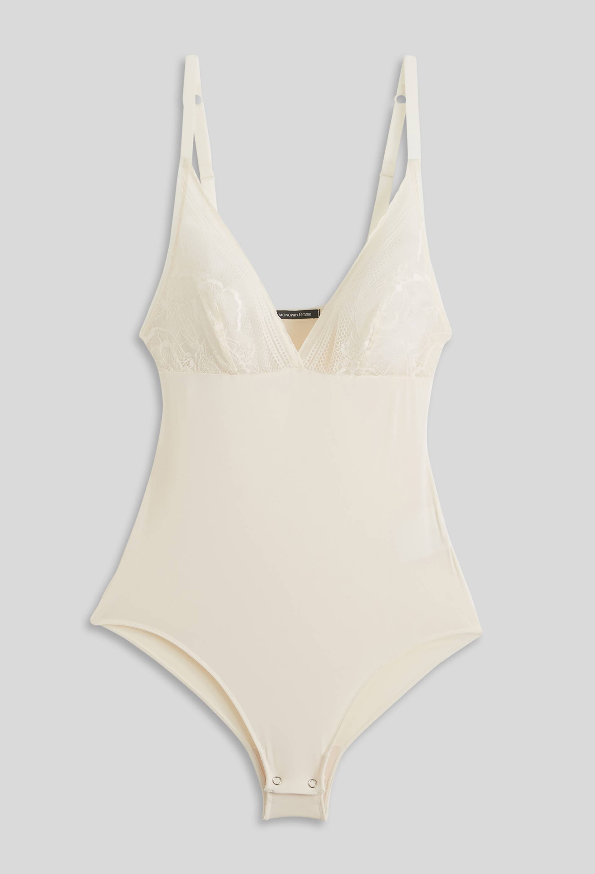 Body en dentelle, Beige clair, large image number 0.0