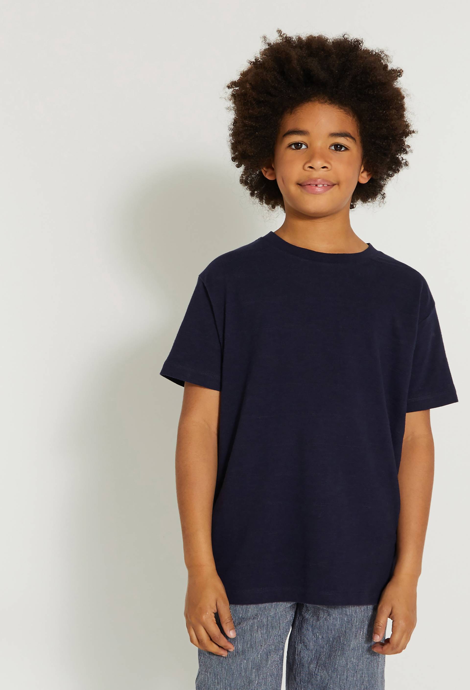 T-shirt manches courtes en coton BIO, Bleu foncé, large image number 0.0
