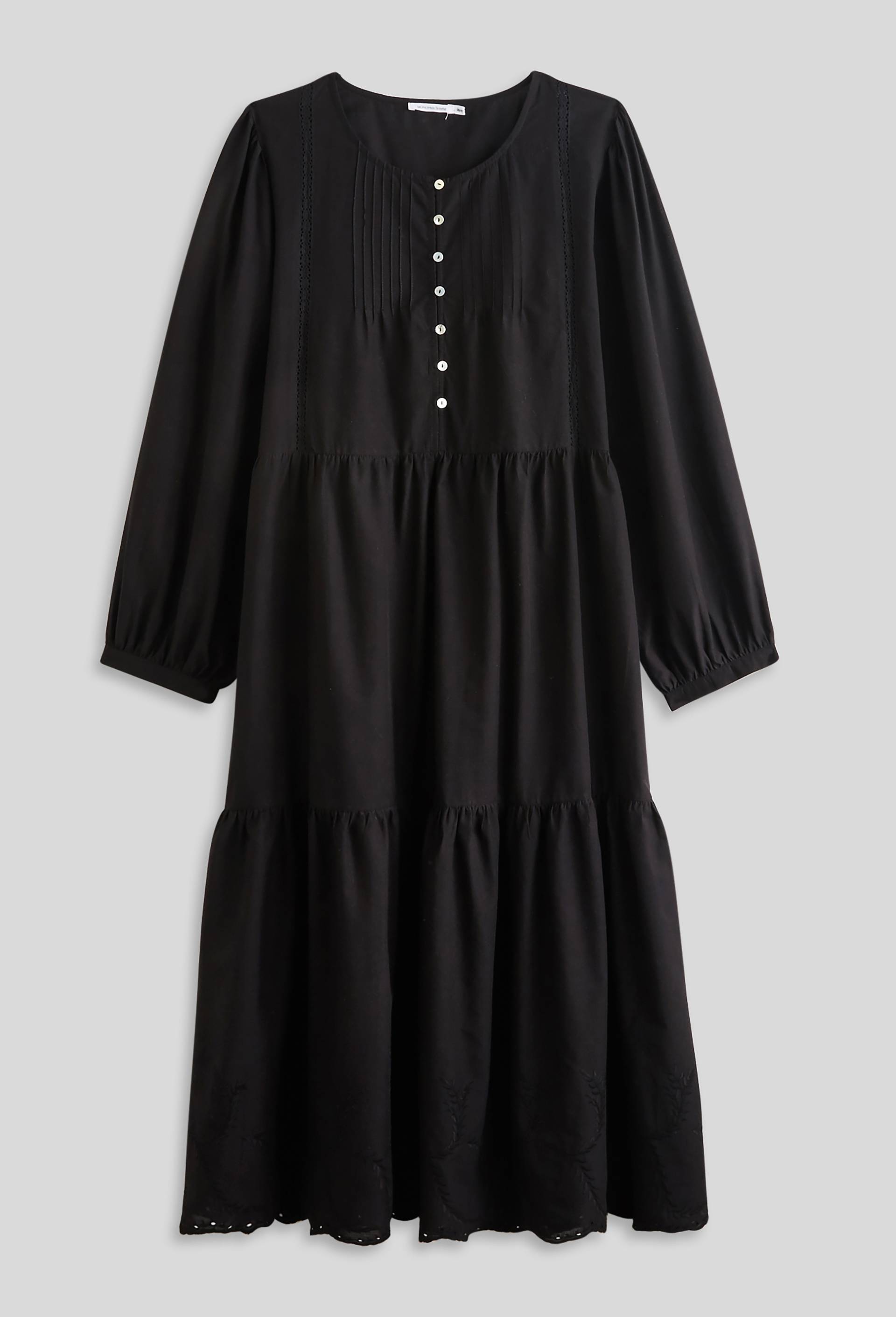 Chemise de nuit longue en coton BIO, Noir, large image number 2.0