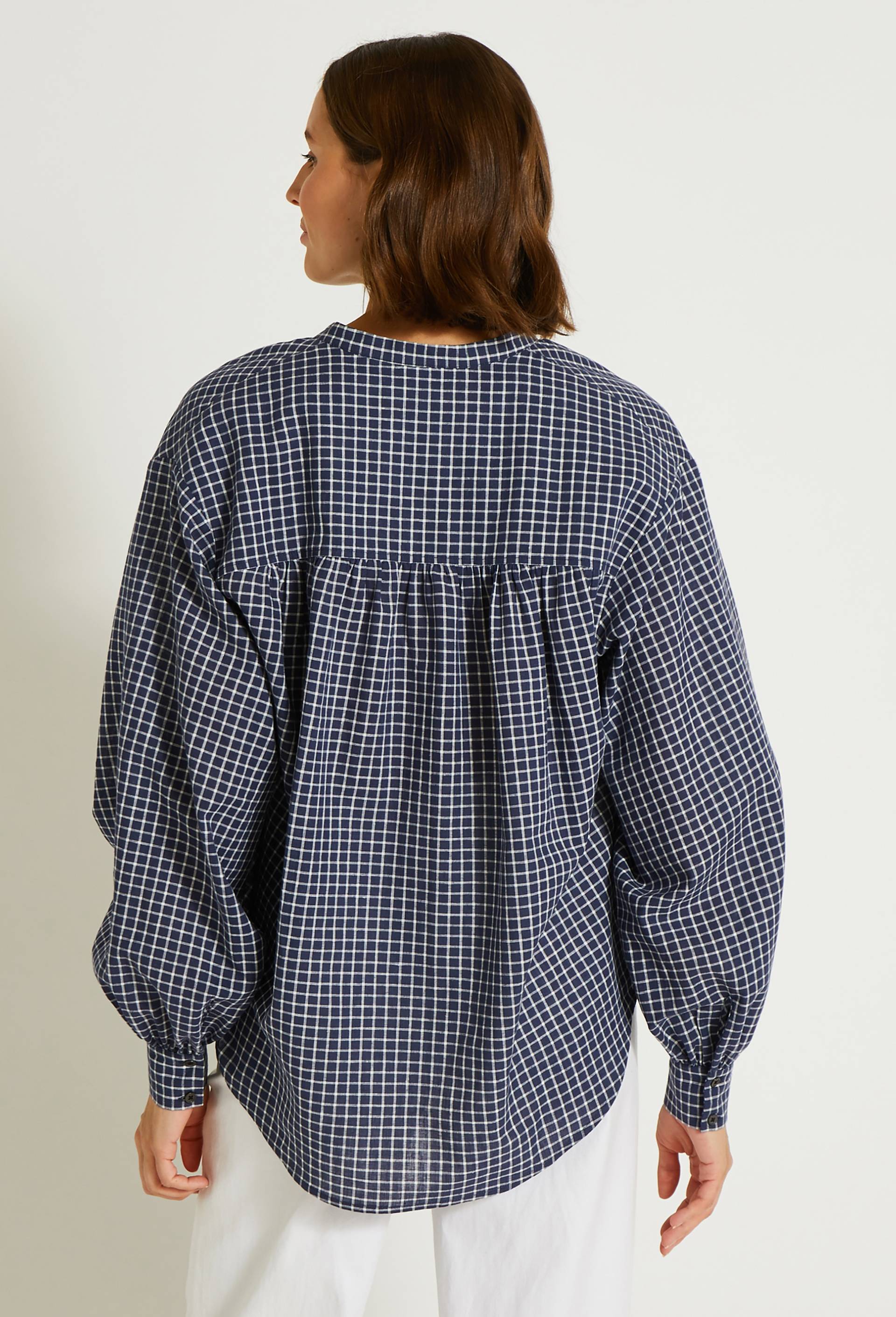 Chemise à carreaux, Bleu foncé, large image number 3