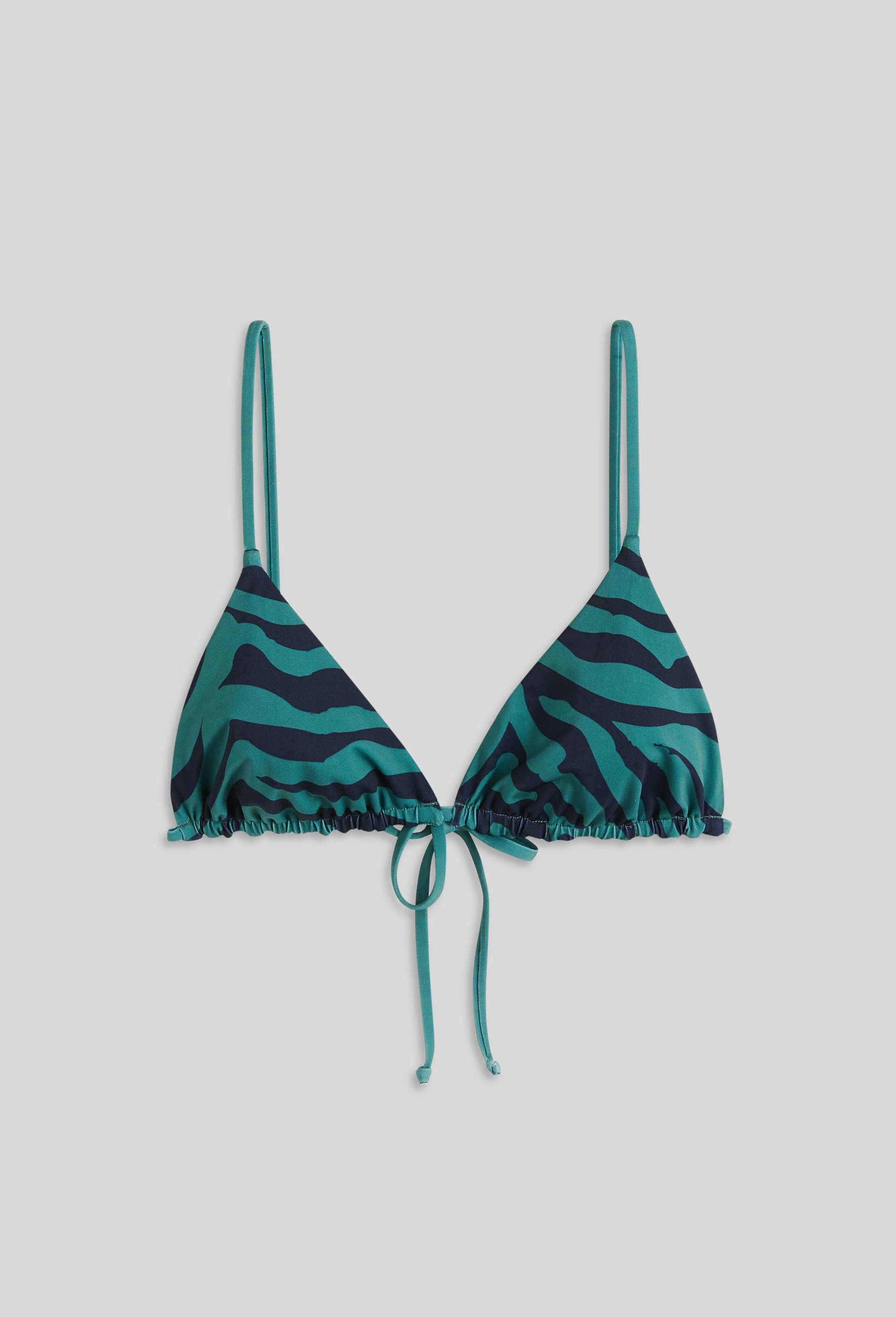 Haut de maillot de bain triangle coulissant GISELE, Vert, large image number 2.0