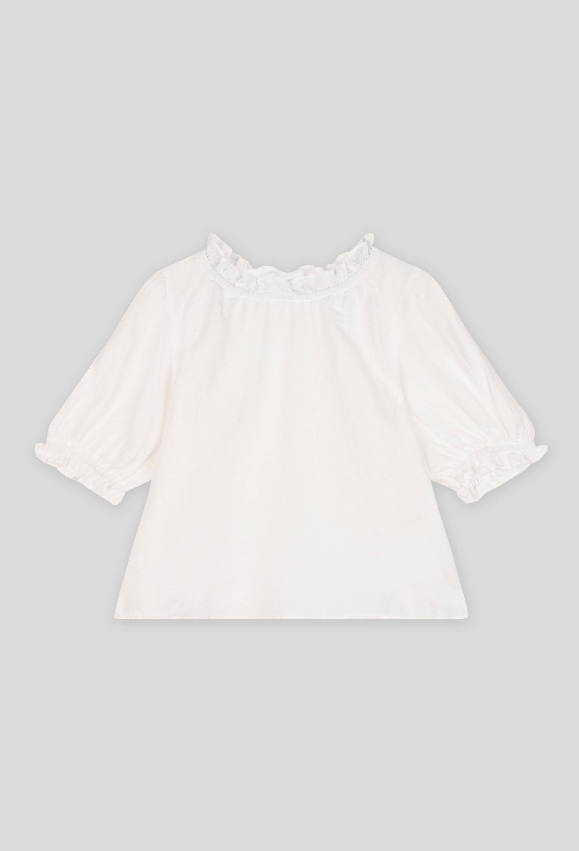 Blouse manches courtes en lin, Blanc, large image number 0
