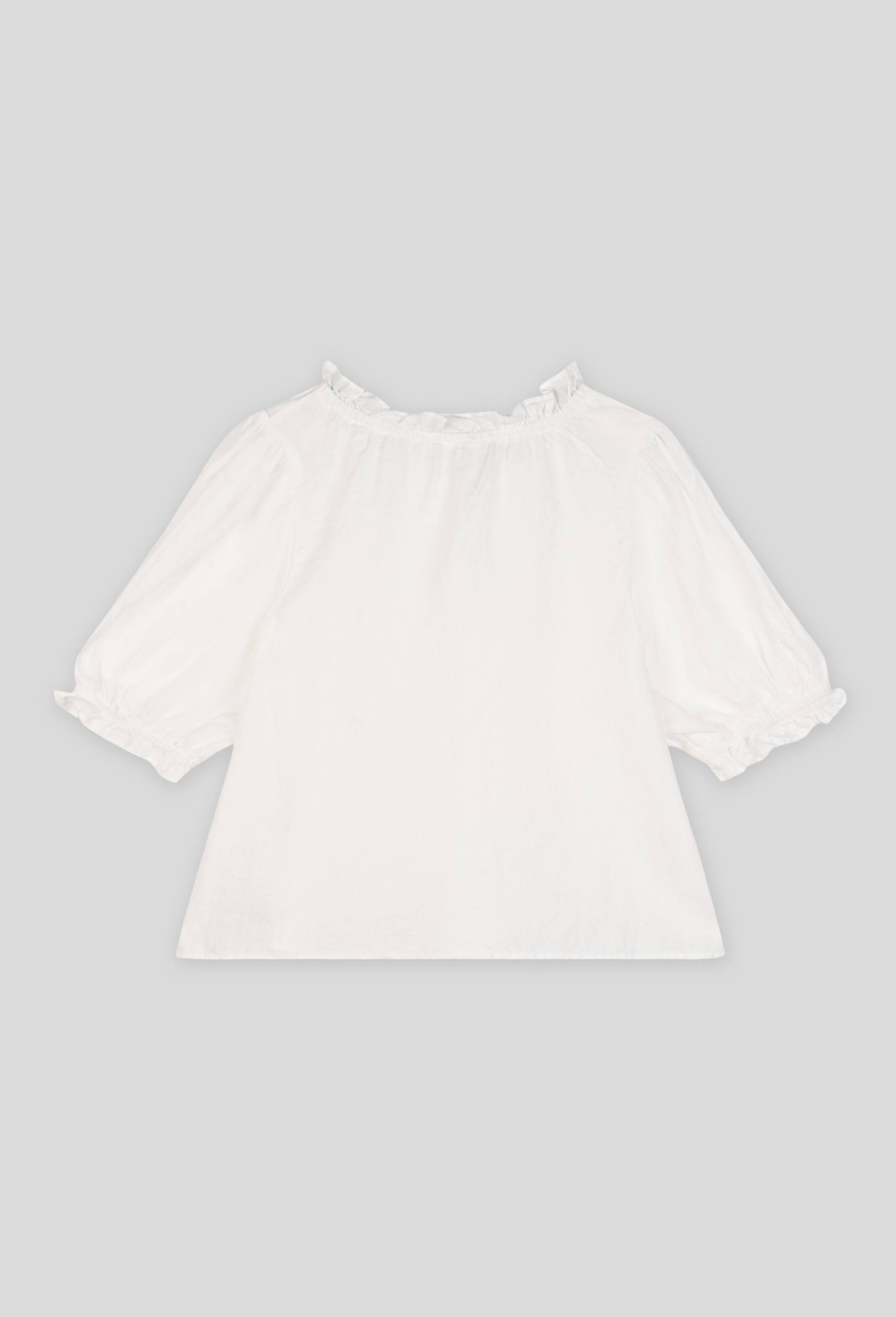 Blouse manches courtes en lin, Blanc, large image number 1